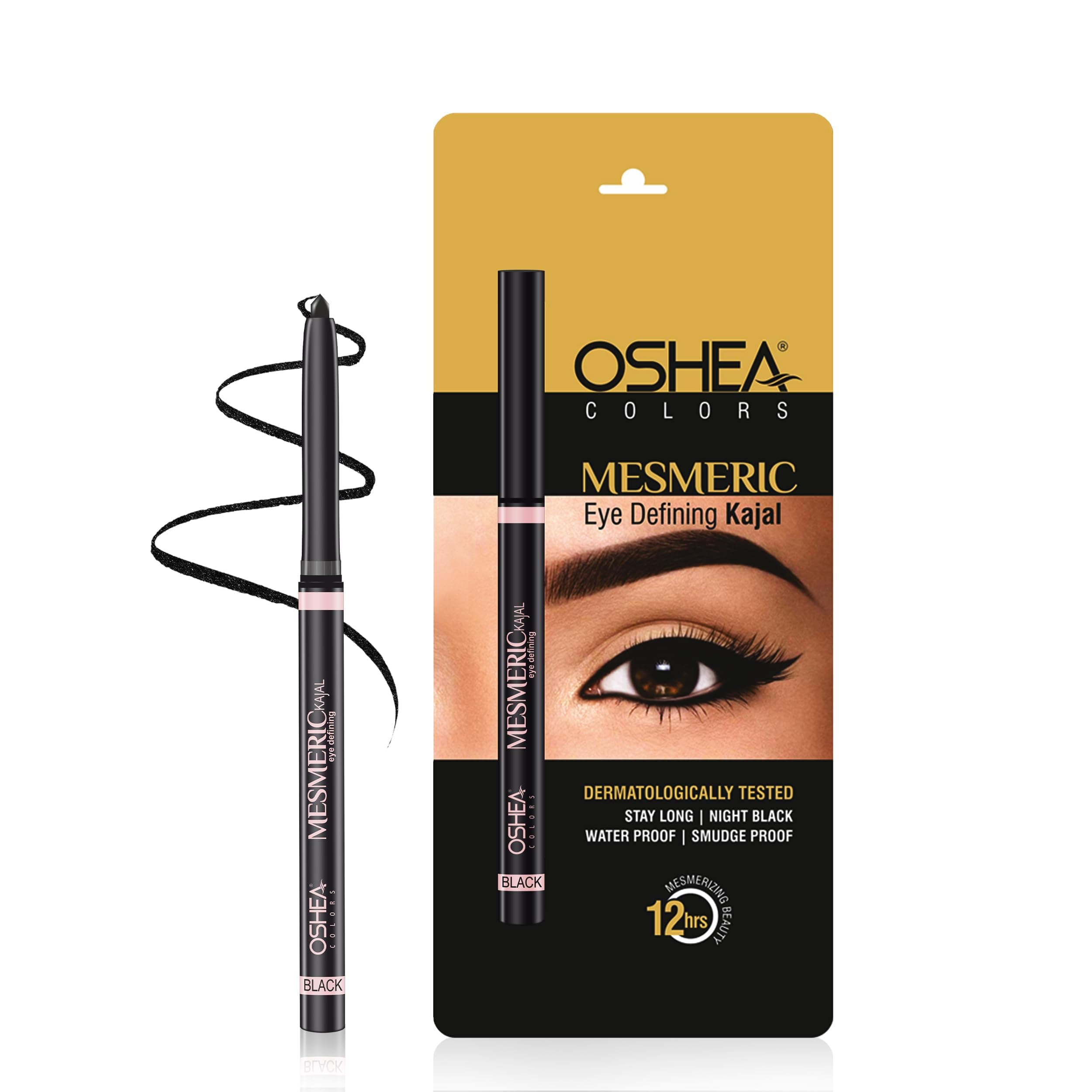 OSHEA Mesmeric Matte Eye Defining Kajal, (Black)