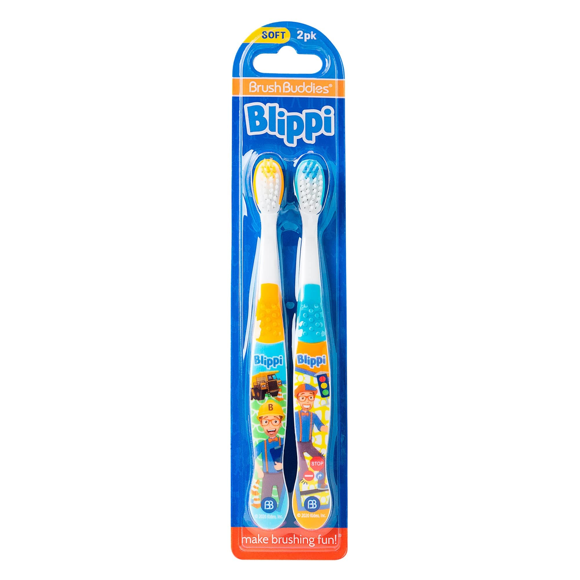 Brush Buddies 2-Pack Soft Blippi Toothbrushes
