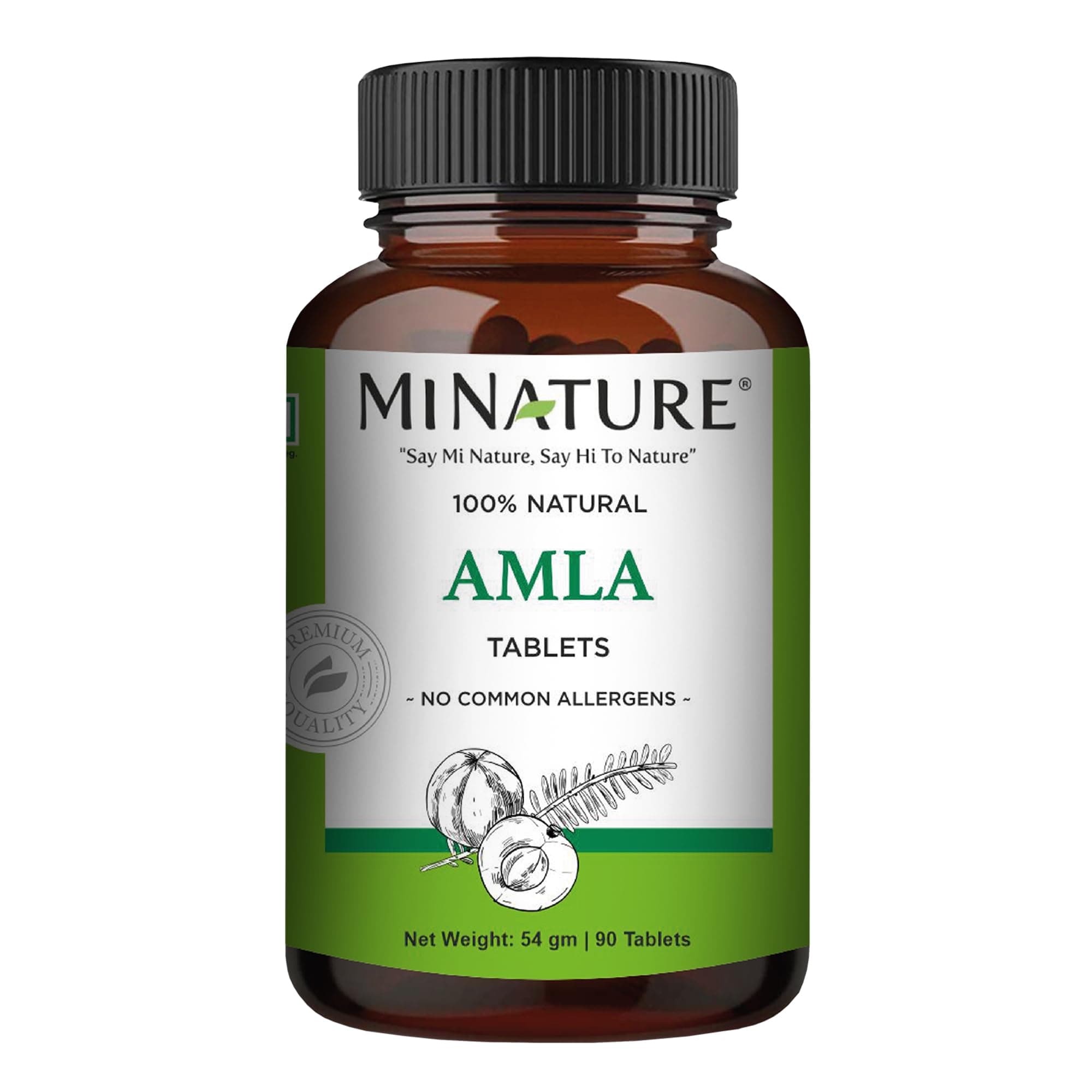 mi nature Natural Amla Tablets (Indian gooseberry) |Vitamin C |Immunity Booster |for Digestion |90 Tablets, 45 Day supply,1000mg