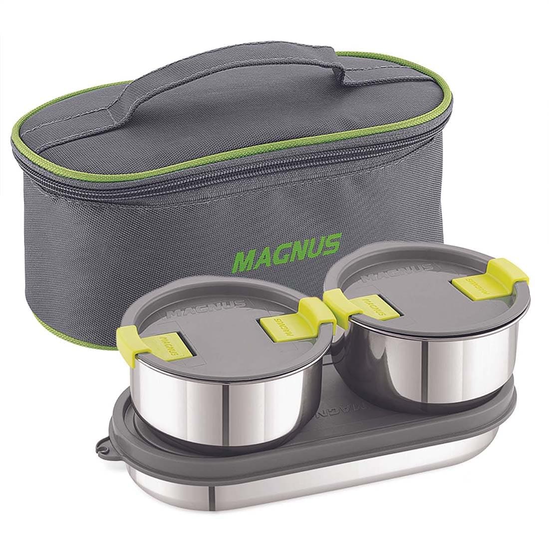 Magnus Lunch Box for Office Use | Olive-3 Prime Stainless Steel Tiffin Box for Men | Leak-Proof & Airtight Containers Tiffin Box for Women | Ideal for Office, School & Travel