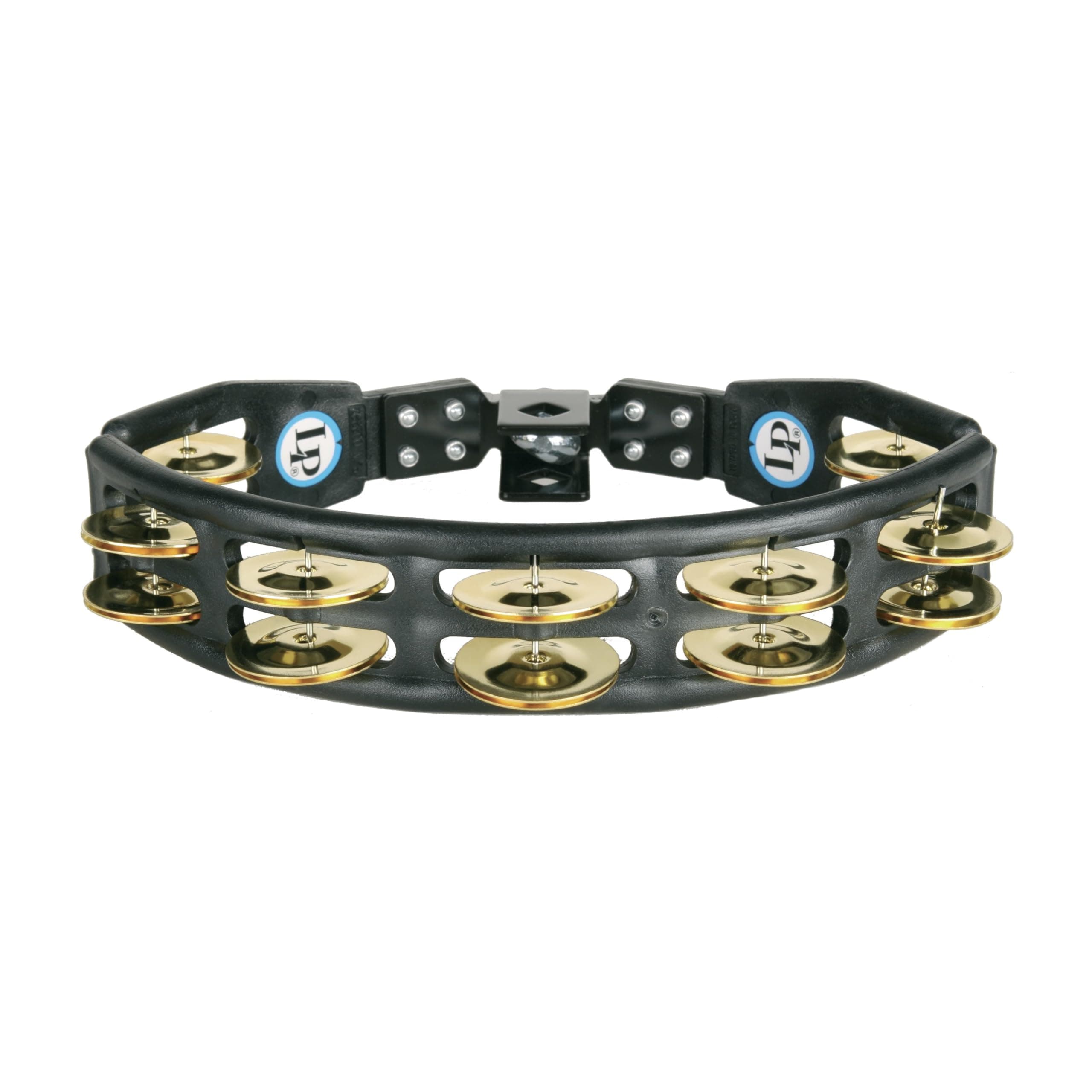 Latin Percussion LP175 Cyclops, Brass Jingles, Black, Mountable Tambourine