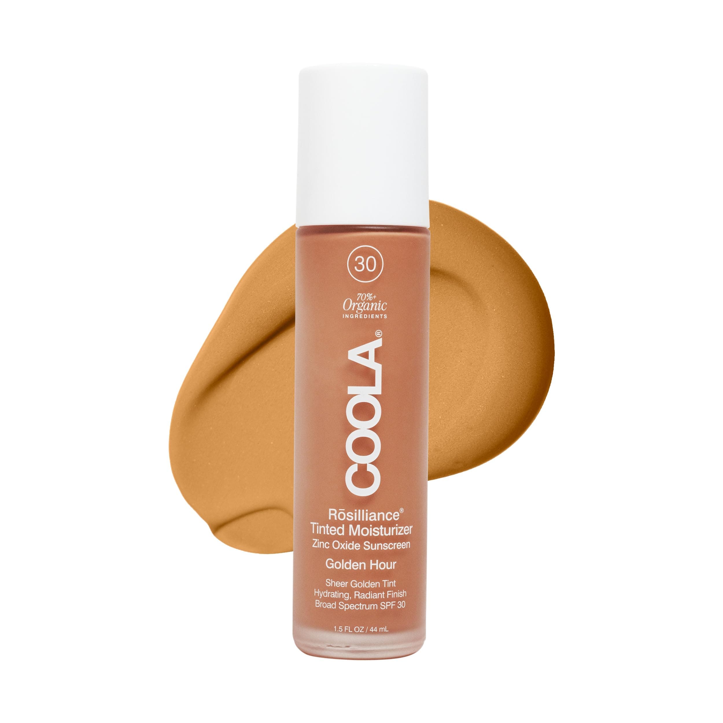 COOLA Organic Rosilliance BB Cream, Tinted Moisturizer Sunscreen & Skin Care, Broad Spectrum SPF 30, Golden, 1.5 Fl Oz