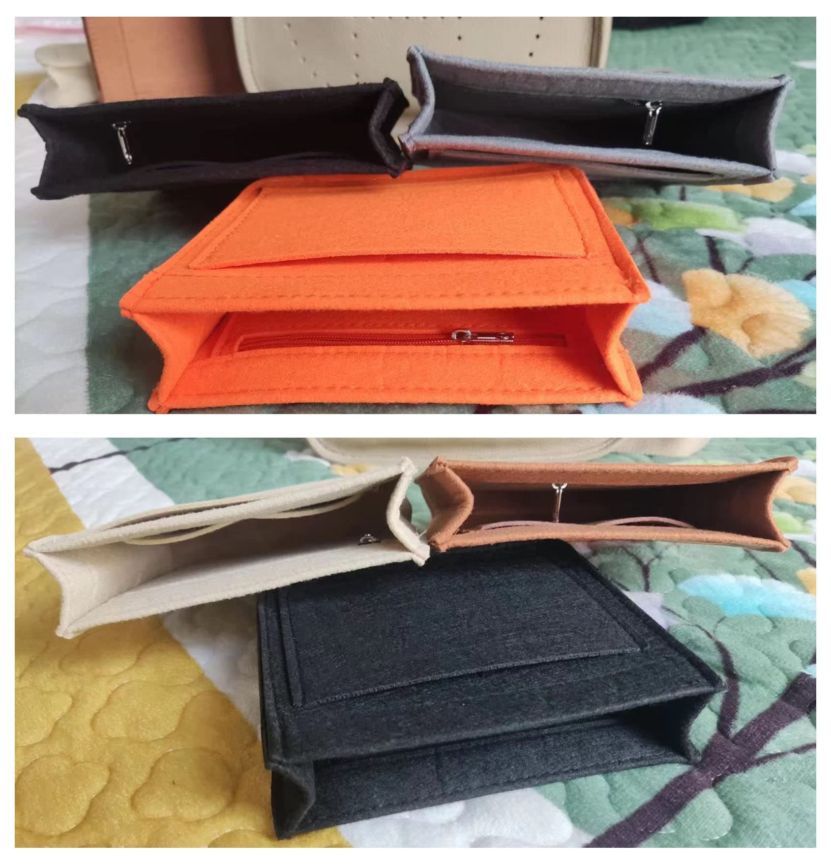 Lckaey Felt Organizer-for Hermes Evelyne Bag Mini 16 29 33 Bags Insert-Hermes III tpm pm gm Handbag insert Purse Organizer