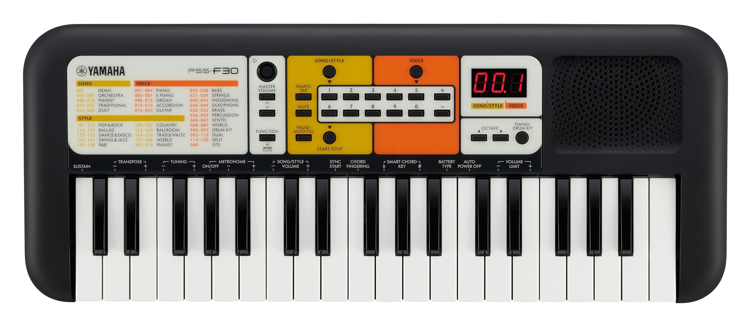 Yamaha Mini-Key Portable Keyboard Pss-F30-37, Multicolor