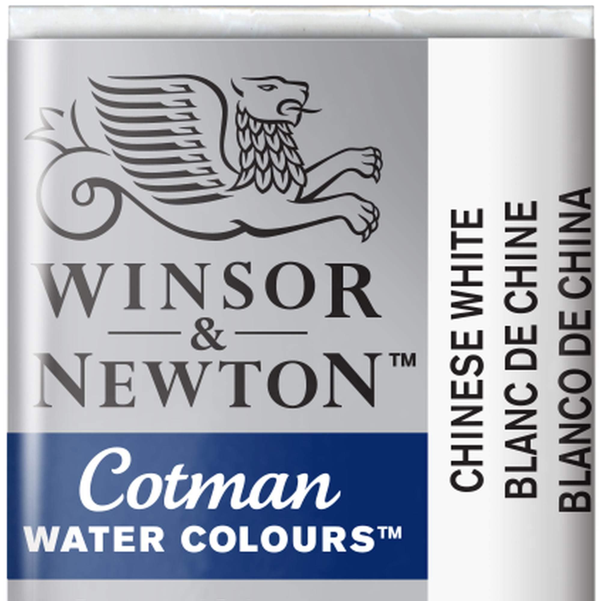Winsor & Newton Cotman Water Colour Half Pan - Chinese White (150) - Highly Pigmented, Vibrant, Vivid & Intermixable Artists' Water Colour Paints - More Colours Available
