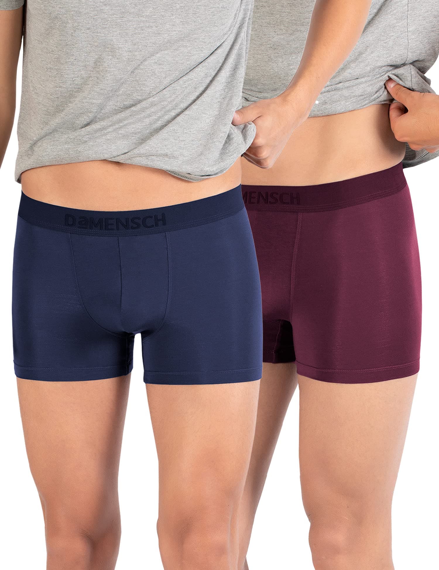 DAMENSCH Deo-Soft Solid Supima Modal Fabric Trunk-Kentt Blue, Potent Purple-XL