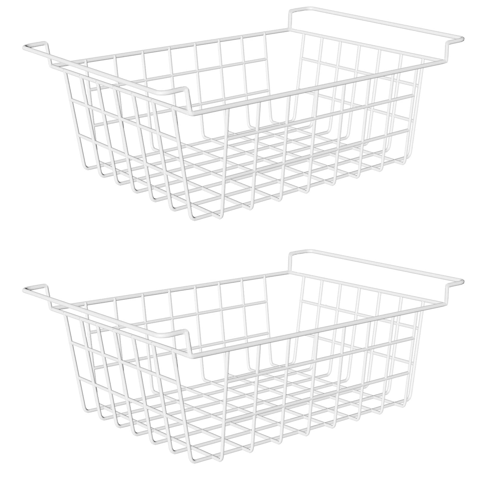 Orgneas 16.5" Chest Freezer Organizer Bins Metal Wire Baskets