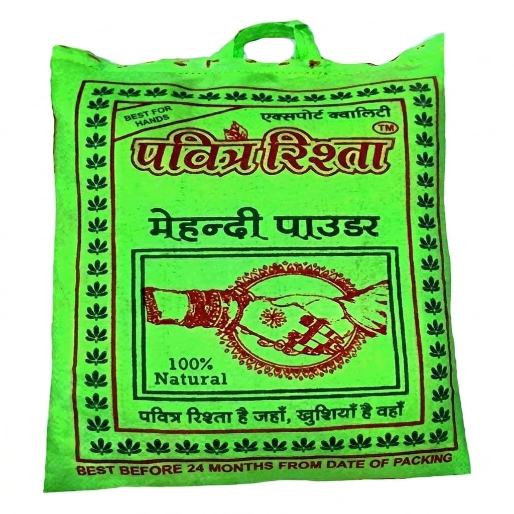 Pavitra Rishta Industry GI-Certified Rajasthani Henna Powder – Pure Sojat Mehndi for Deep Natural Color & Healthy Hair, 1 kg