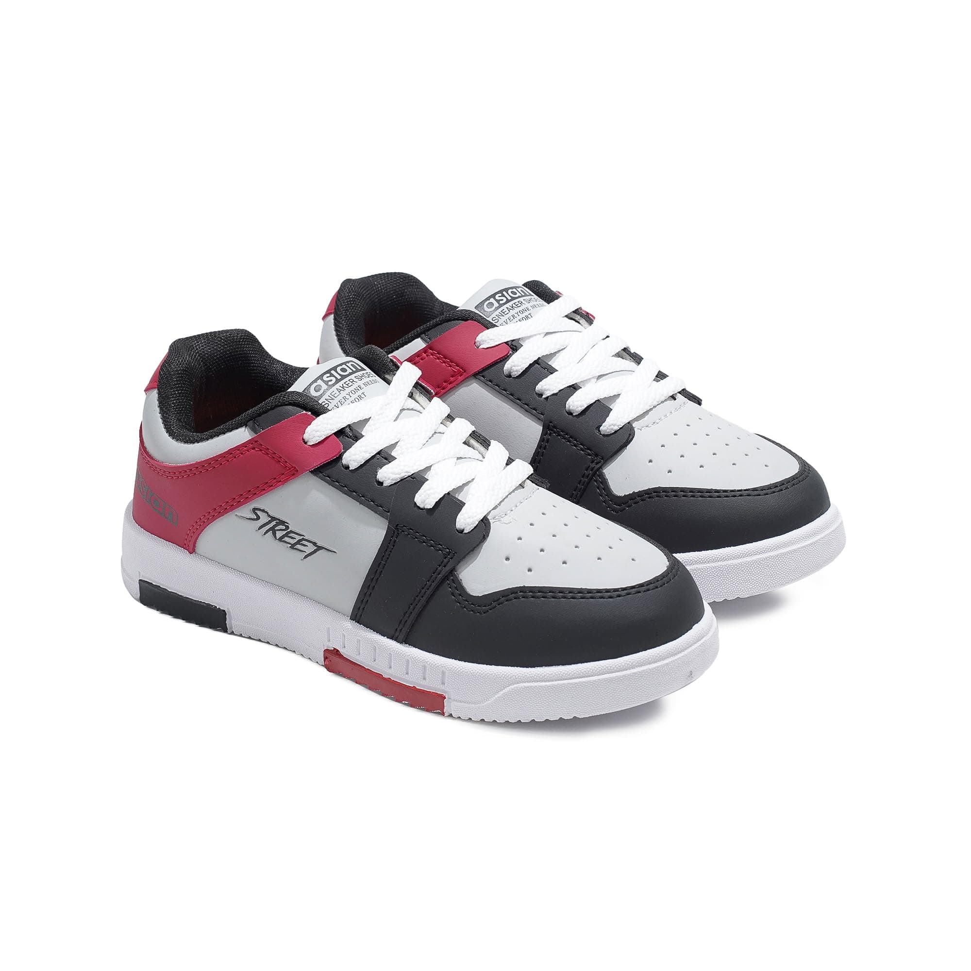ASIAN Boy's Tarzan-04 Kids Casual White Sneaker with Lightweight Synthetic Upper Lace-Up Shoes for Kid's & Boy's