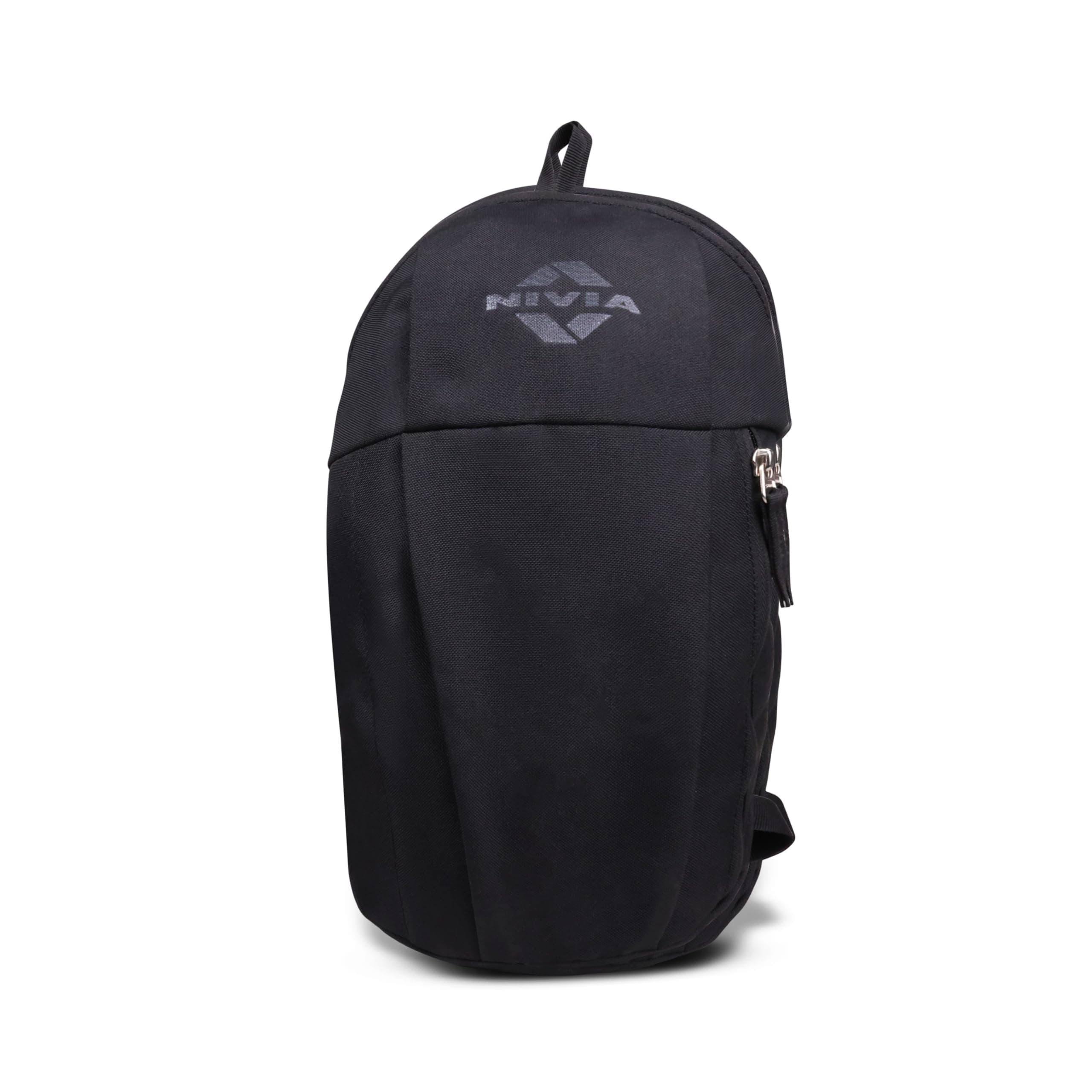 Nivia Pulse Junior Backpack For Men & Women, Water-Resistant Sports Backpack, Lightweight, Durable 600D Polyester, Double-Zip Main Compartment & Secure Front Pocket, Capacity-10 Litres (Black, Orange)