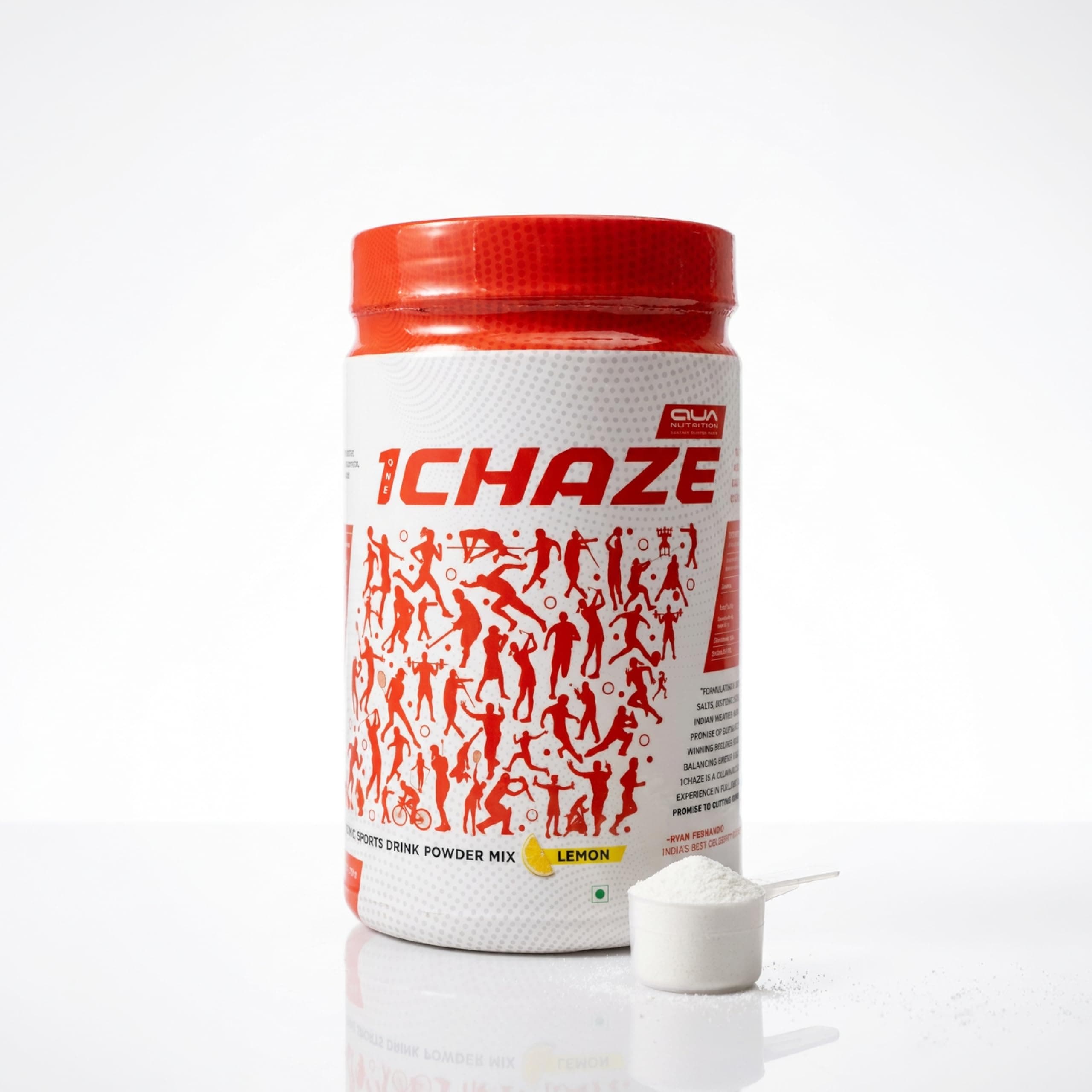 Qua Nutrition 1CHAZE Isotonic Sports Drink Powder 750g Lemon | Electrolytes Powder for Hydration & Rehydration | Sports Energy Drink with Vitamins C, B1, B3 & B6 | Electrolyte Drink for Workout, Running, Cycling & Athletes