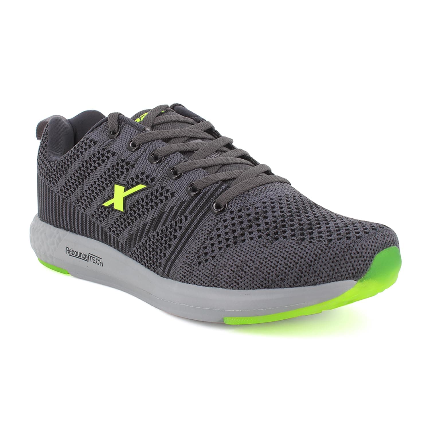 Sparx Men's Grey Fl Green Running Shoes - 8 UK (42 EU) (SX0379G)