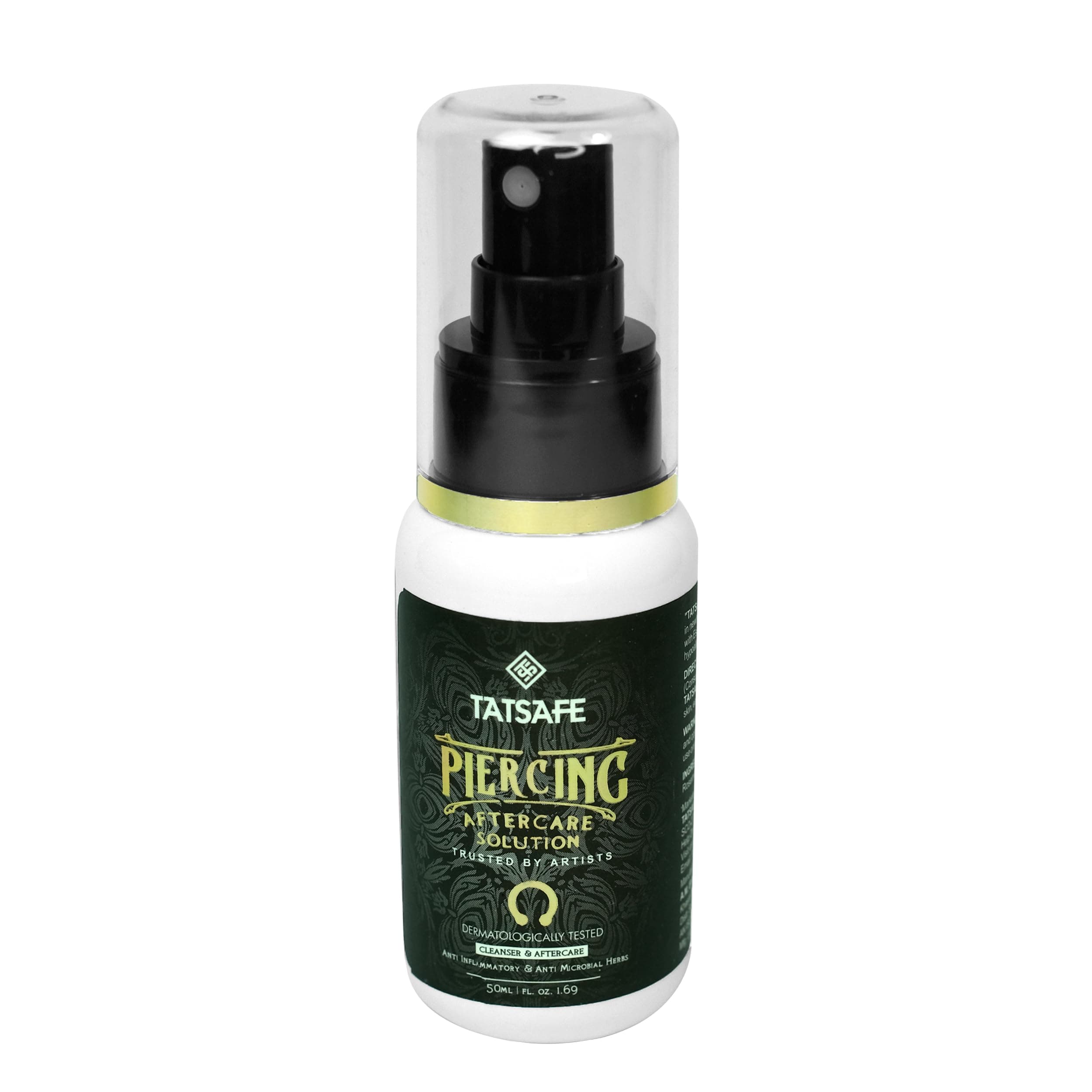Tatsafe Piercing Aftercare Solution | Best Piercing Aftercare | 100% Natural | Trusted by Artists | Essential Skin Care | Soothe, Protect, and Heal Your Piercing