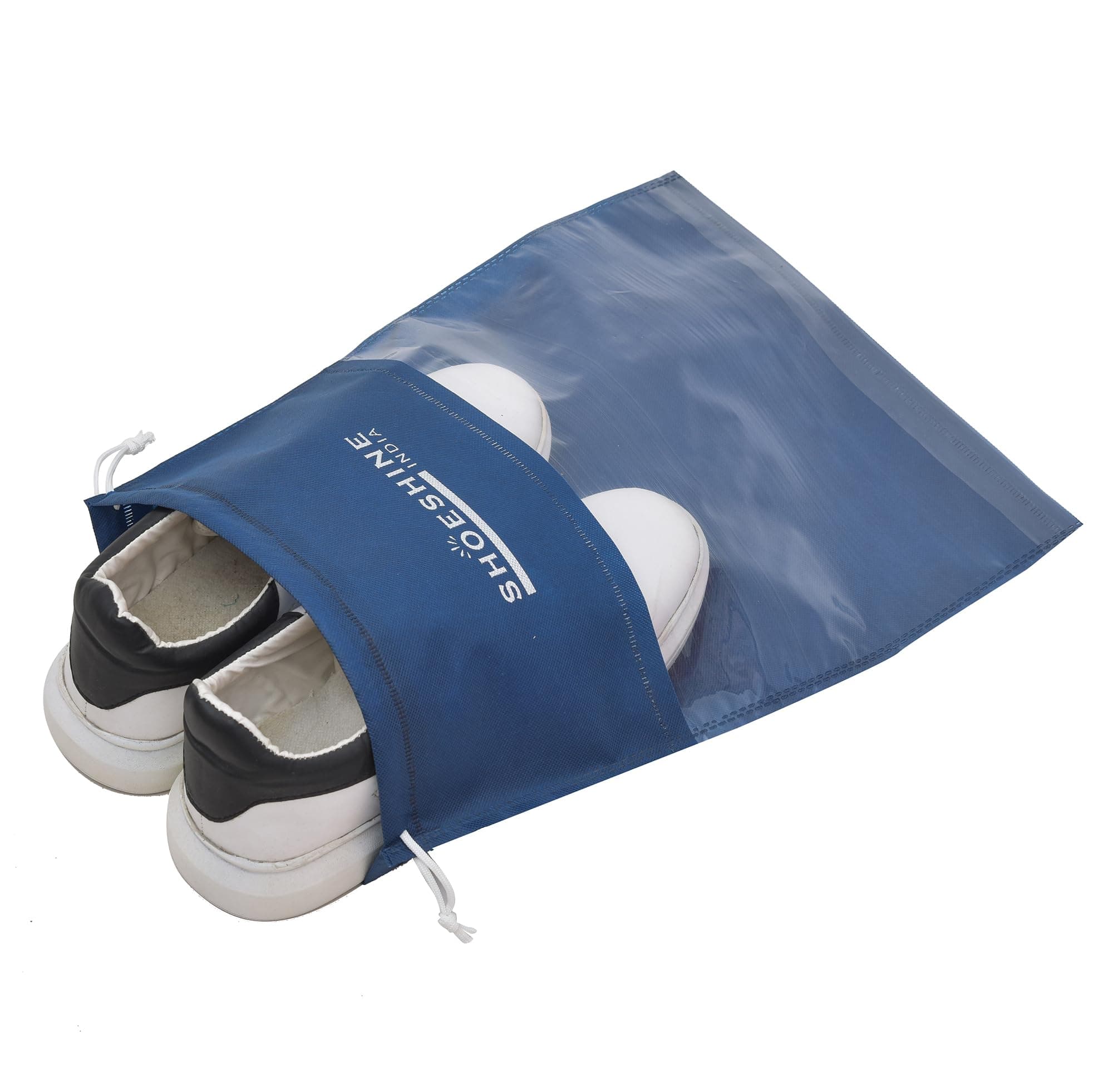 Clear Shoe Bags for Travel 6 PCS, Large Travel Shoe Bags for Packing, Drawstring Travel Shoe Storage Bag with Transparent Window, Travel Essentials for Men and Women by SHOESHINE
