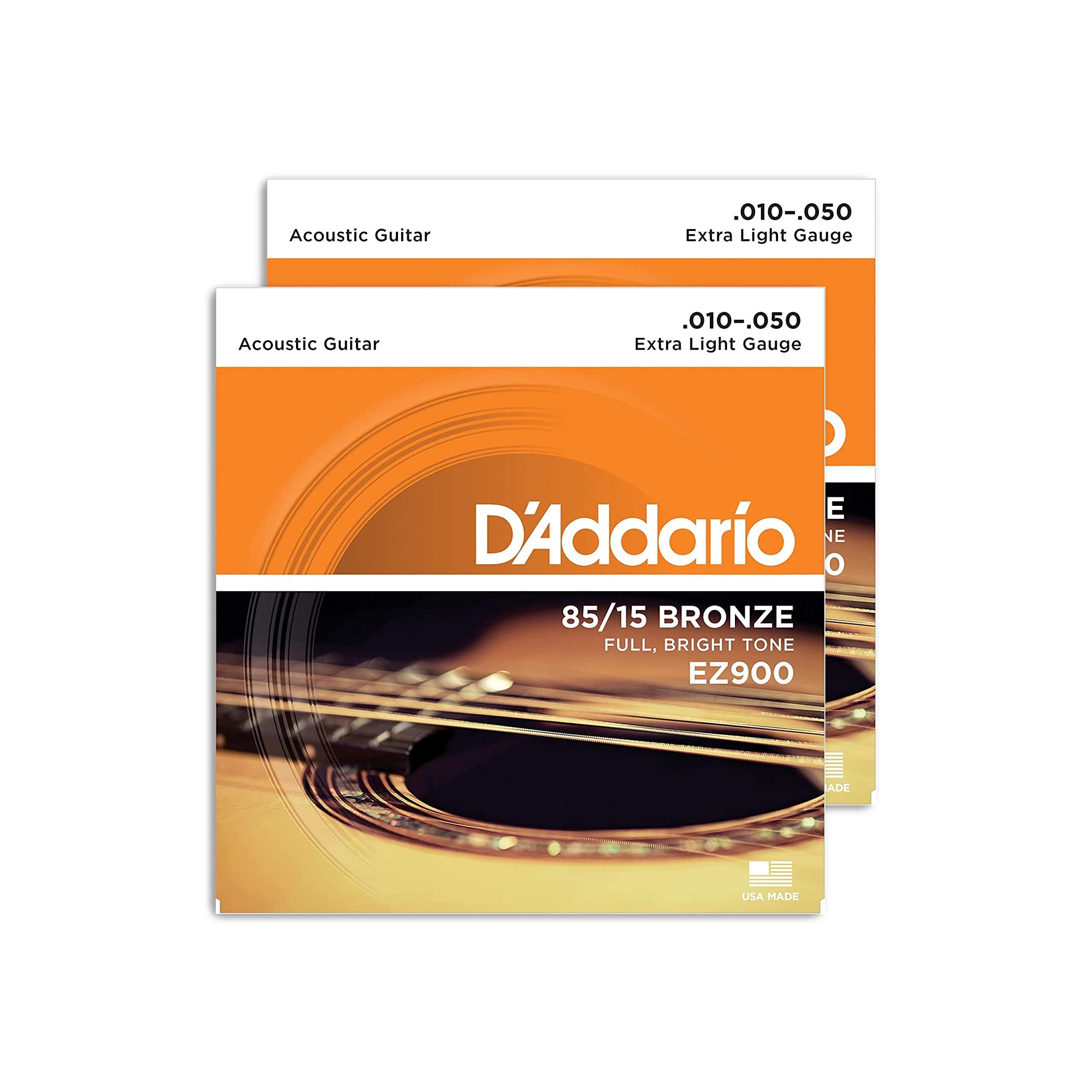 D'Addario EZ900 Acoustic Guitar Strings, Pack of 2