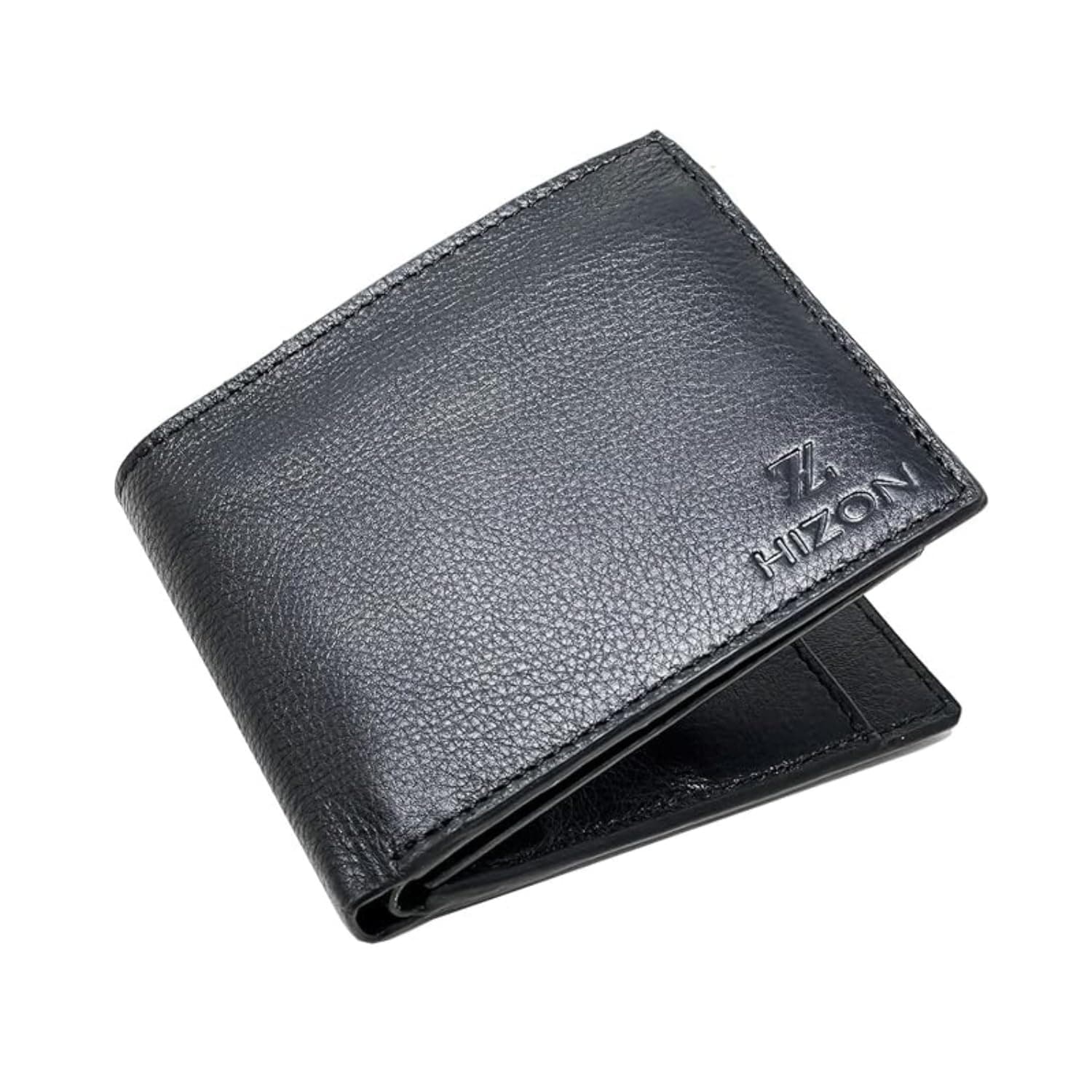 HIZON Genuine Leather Trifold Wallet for Men | RFID Blocking | 10 Card Slots | Coin Pocket | Slim & Stylish Design | Soft, Durable Texture that Improves with Age.