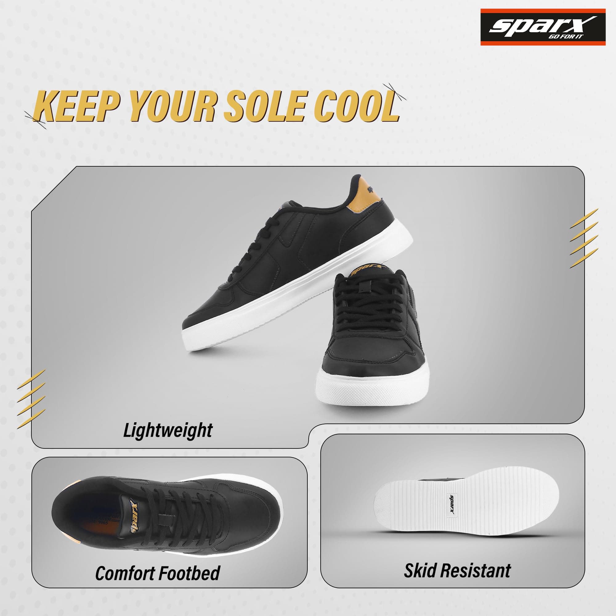 SPARX Men’s Sneaker SM-9065 | Soft Cushioned, Durable & Trendy Lace-Up Casual Shoes