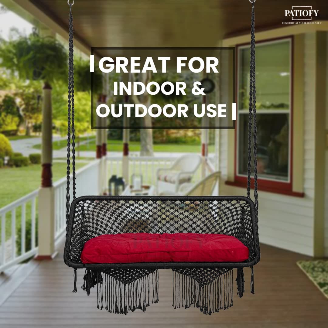 Patiofy Double Seater Swing Chair for Indoor and Outdoor (Multicolors)