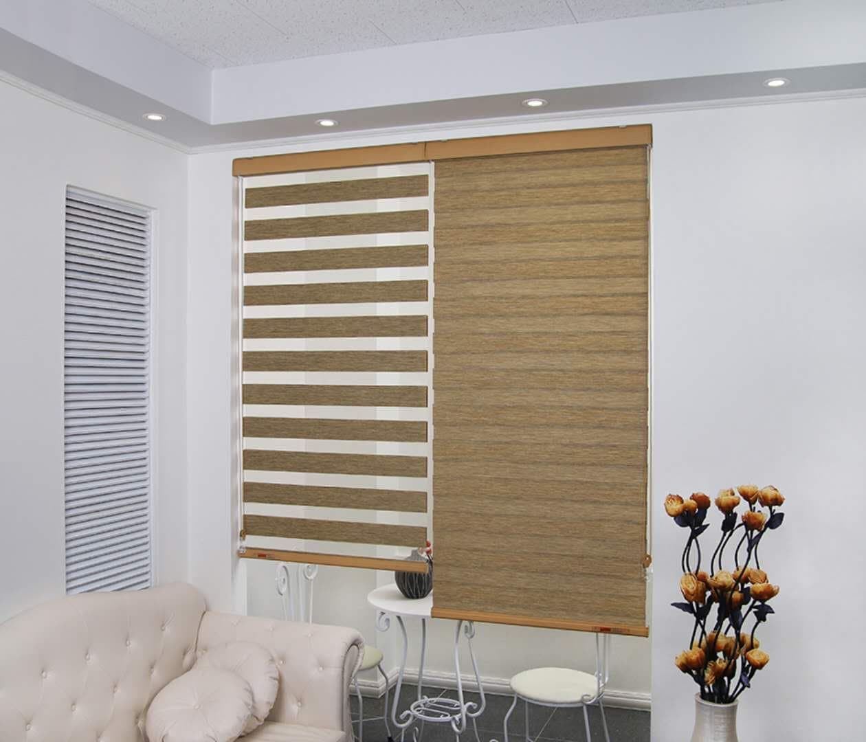 Zebra Decor The Home Polyester Blinds for Windows or Outdoor (Beige)