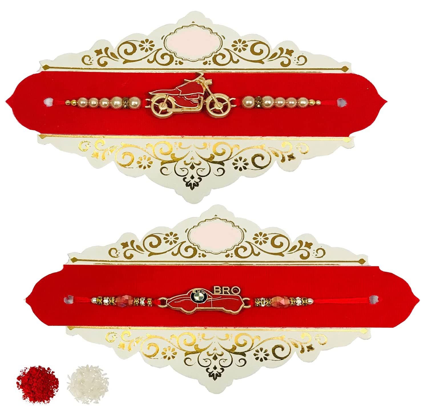 Evisha Base Metal Raksha Bandhan Rakhi for Men (Red) || rakhi combo || bhaiya bhabhi rakhi || rakhi gifts