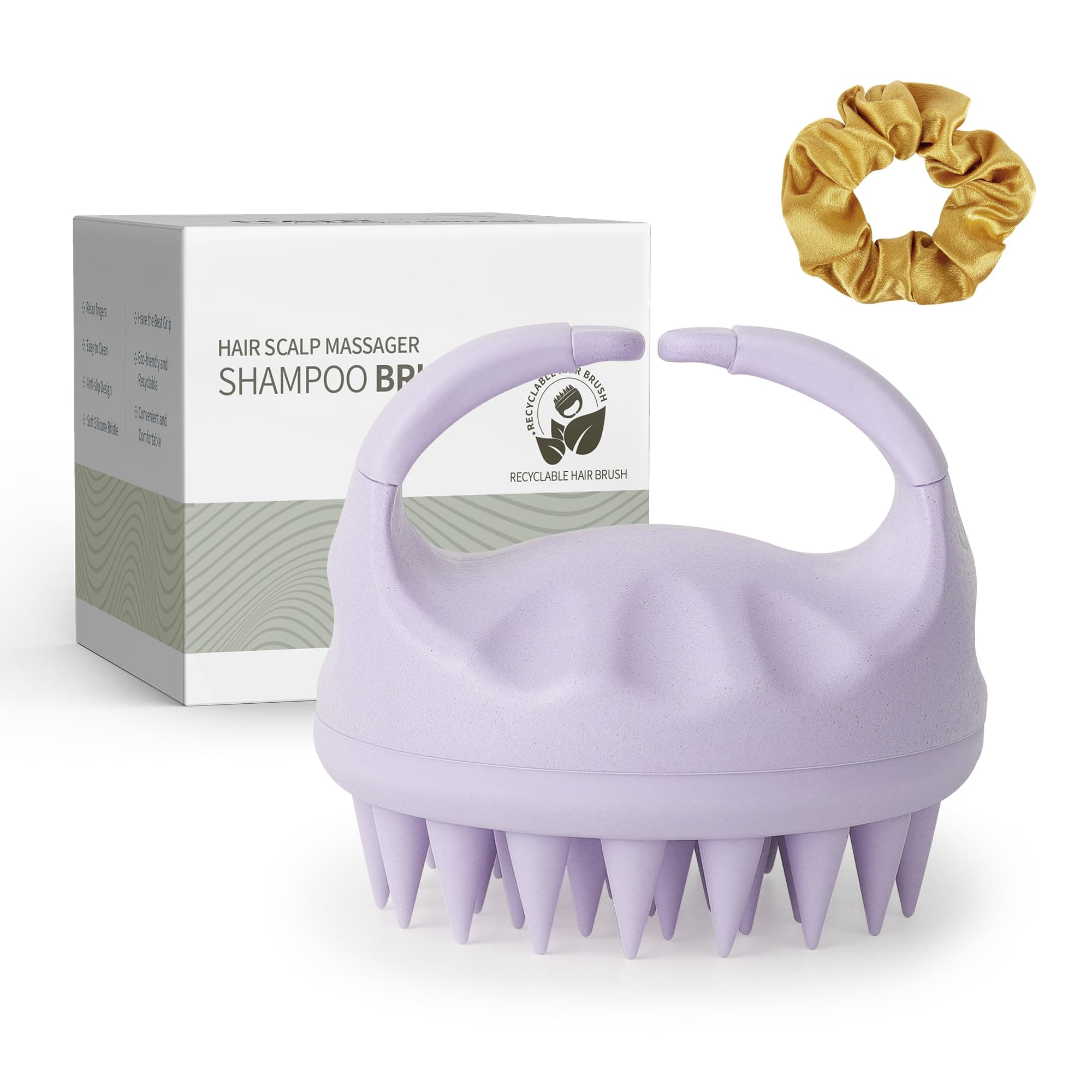 SNDYI Scalp Massager Shampoo Brush, Soft Silicone Scalp Exfoliator Brush for Dandruff, Wet & Dry Hair Massager for Women & Men