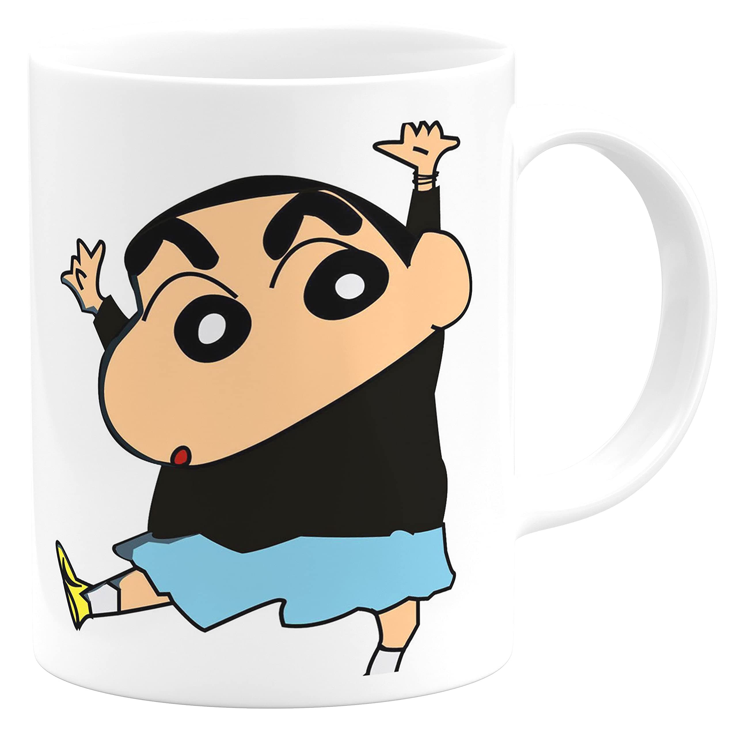 CHHAAP Cartoon Mugs Best Gift for Kids Brother Sister Son Daughter Boys Girls Hd Printed Microwave Safe White Ceramic Coffee Mug (350 ml) (CR17_09)