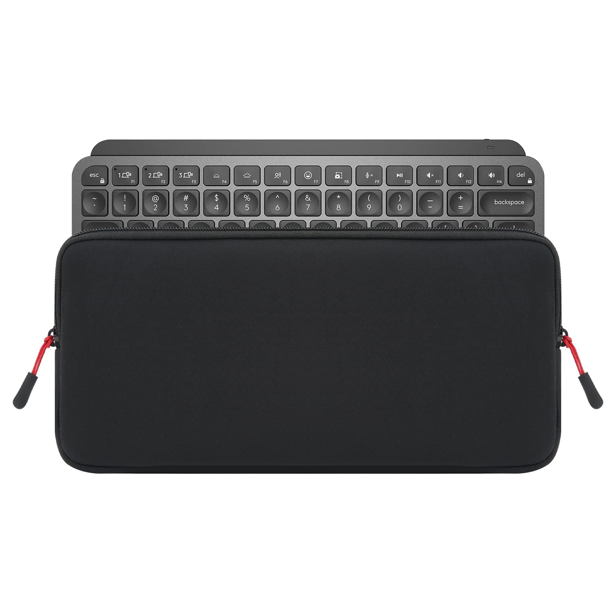 Geekria Keyboard Travel Carrying Pouch, Compatible with Logitech MX Keys Mini/Pebble Keys 2 K380s / Keys-to-GO 2, Apple Magic Keyboard MXCL3LL/A, MXCK3LL/A, Keychron B1 Pro (Black)
