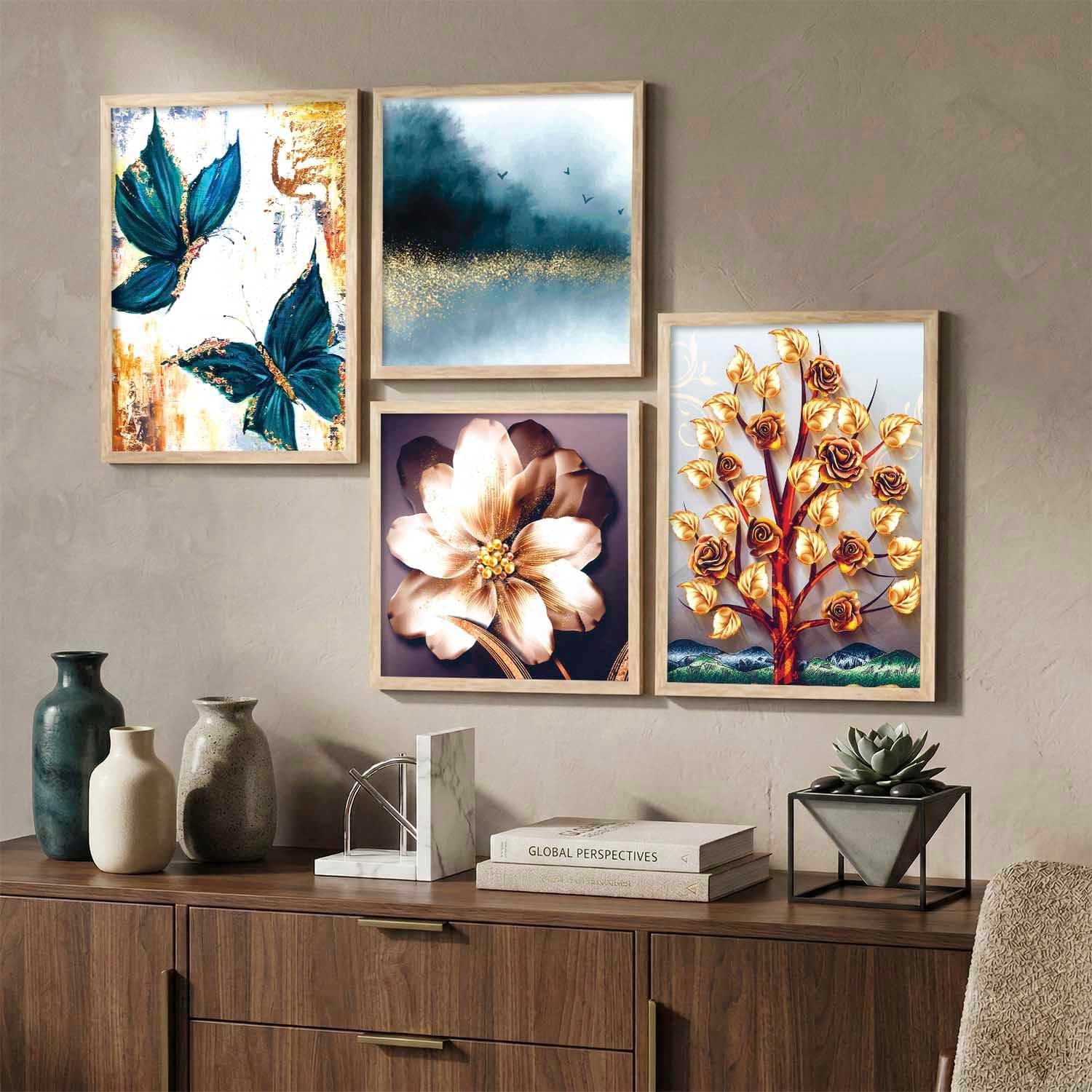 kotart Aesthetic Modern Wall Decor Paintings with Frame for Home Decoration