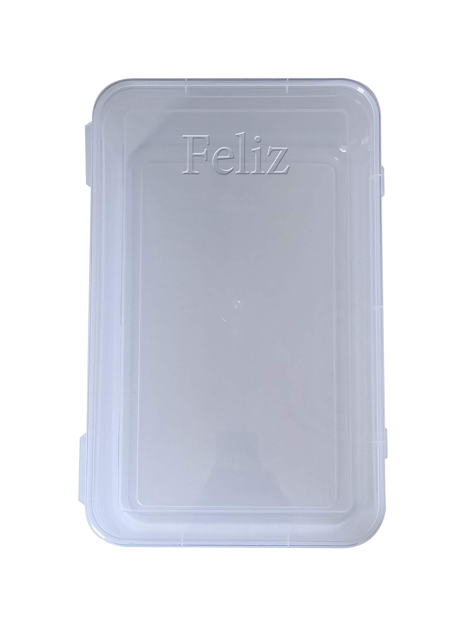 Feliz clear plastic extra large storage box size 36.5x22x10 cm