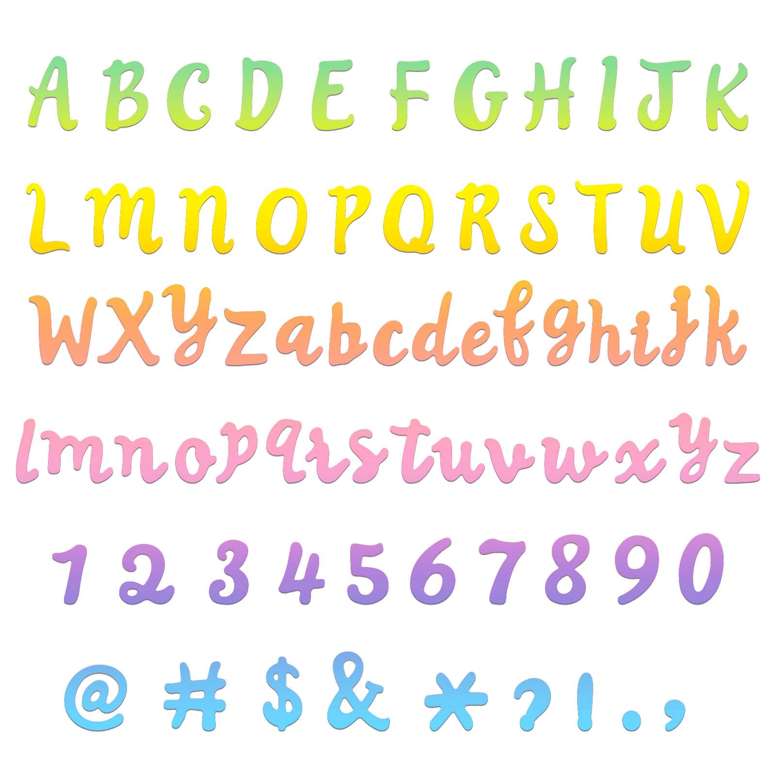 INFUNLY 71pcs Alphabet Die Cut for Card Making A-Z Letters Capital 26 Letters Metal Die Cuts Numbers Embossing Stencil Template with Punctuation for DIY Scrapbooking Craft Paper Decor