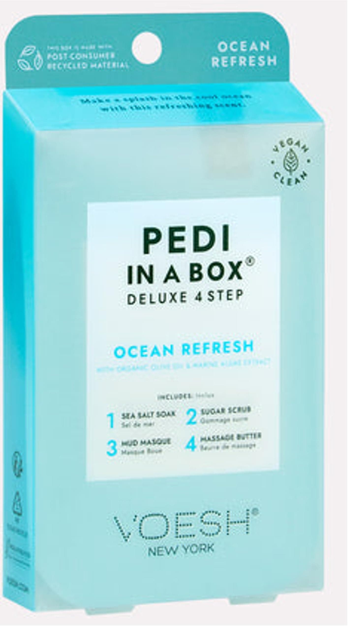 Voesh Pedicure in a Box Deluxe 4 Step - Ocean Refresh.
