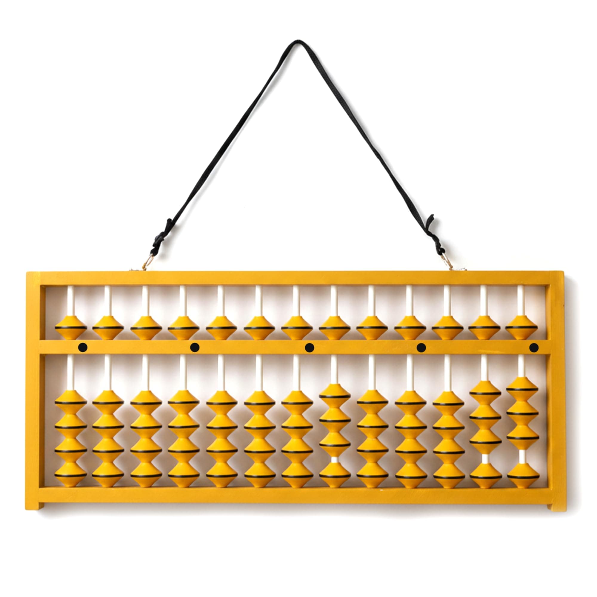 Djuize 13 Rod Master Abacus Yellow Beads-Abacus Kit for Teachers|Math Learning|Counting & Early Education – Classroom|Homeschool Tool for Kids