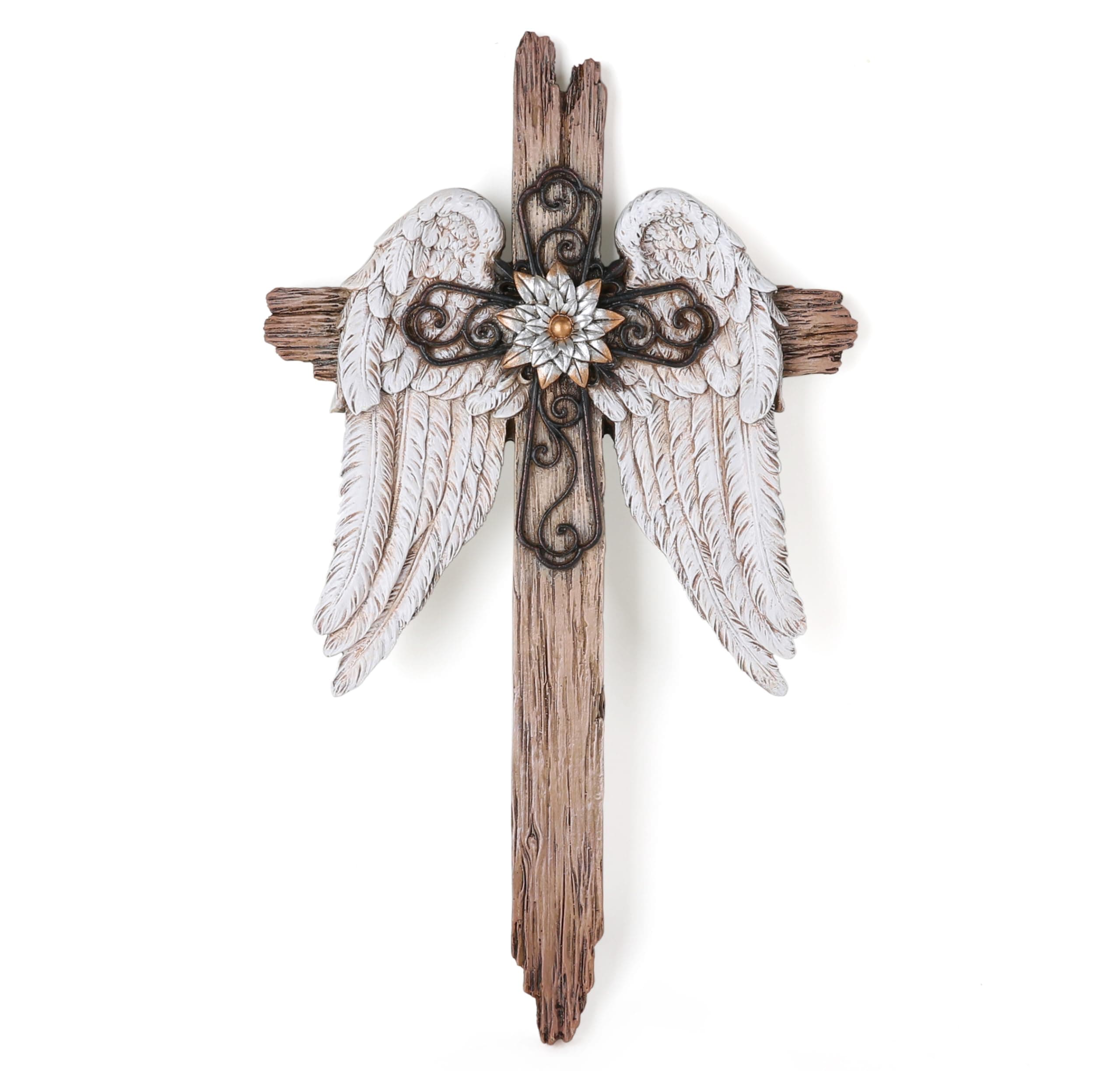 BC BUILDCLASSIC 12" H Angel Wing Inspirational Wall Cross