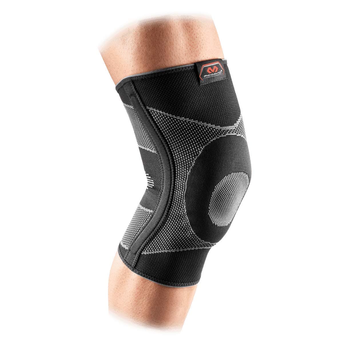 McDavid MD5116-01 Nylon 4 Way Elastic Knee Sleeve with Gel Buttress and Stays, Adult X-Large (Black)