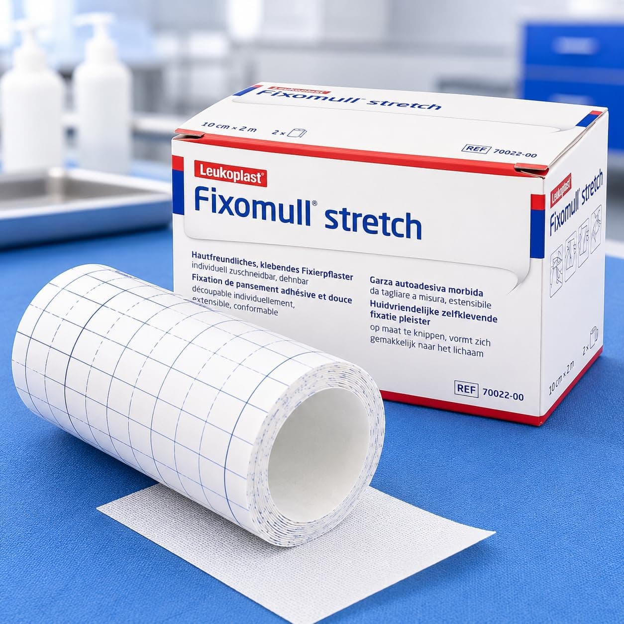 MEDICA Leukoplast Fixomull Stretch Adhesive Tape 10Cmx2M (Pack Of 1 Roll)
