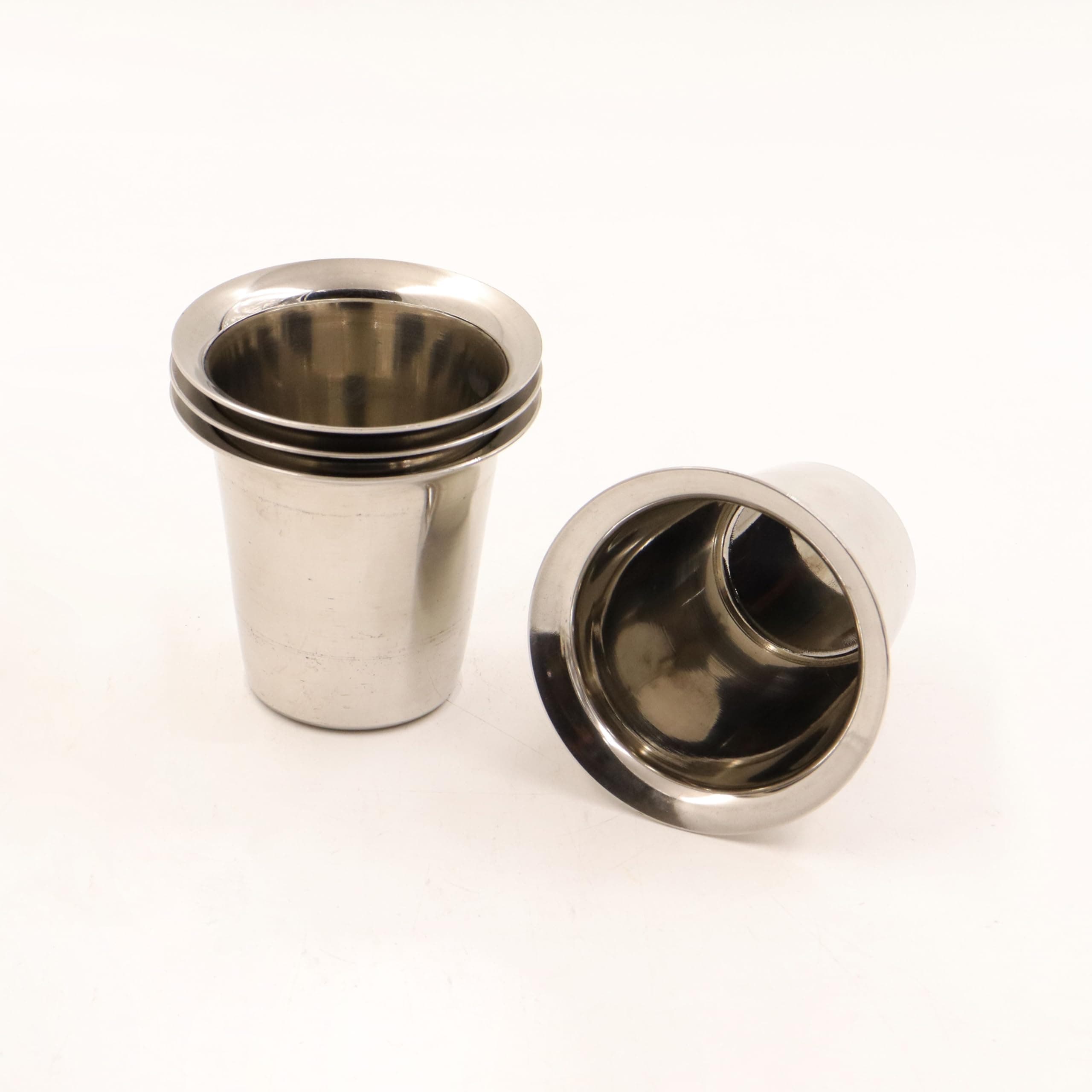 Spillbox Stainless Steel Tumblers | Glass | Drinkware | Stainless Steel Tumbler Set | hot or Cold for a Longer time[Capacity: 140ml Weight: 65gm]- Plain Tumbler Size 1