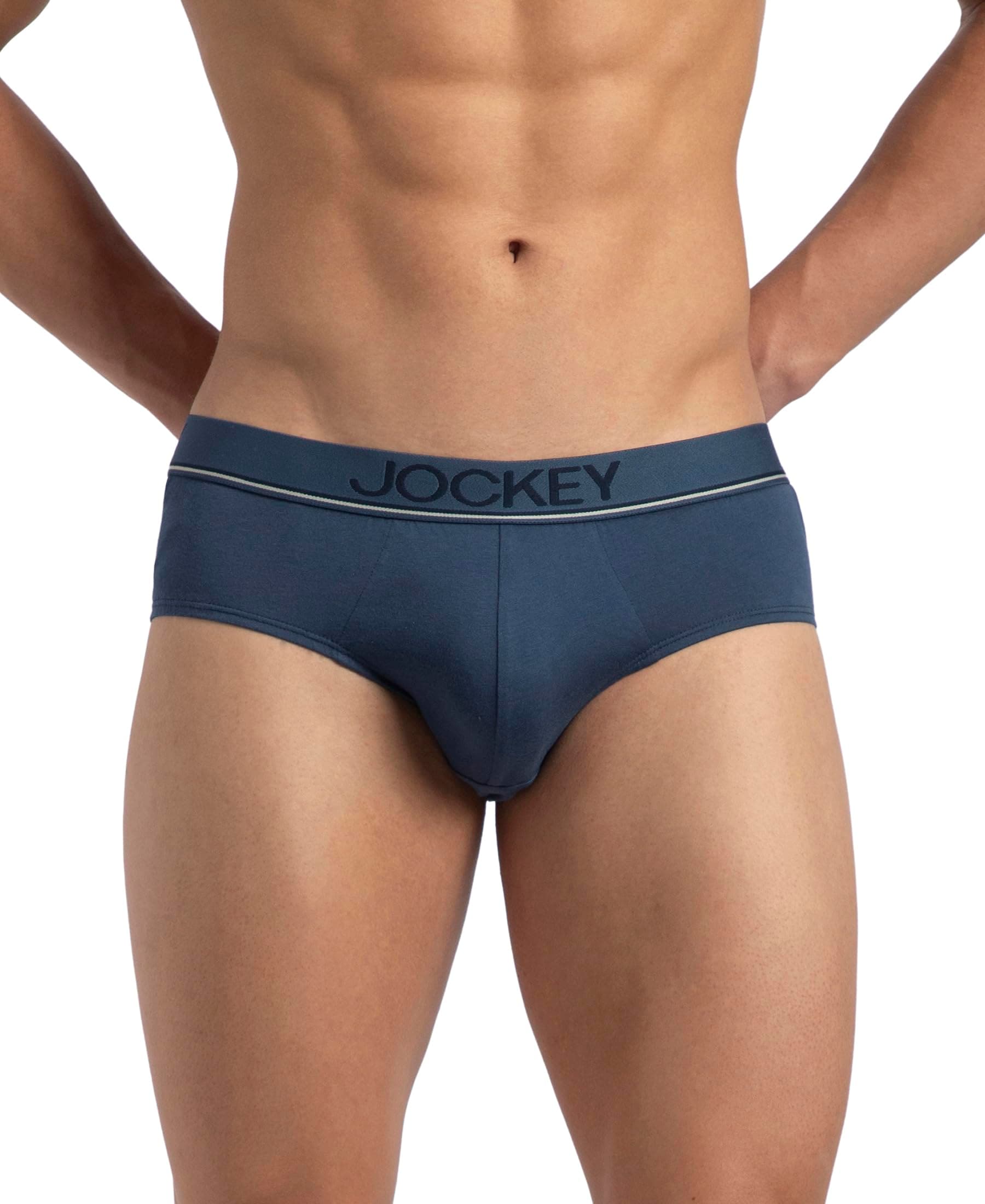 Jockey 8037 Men's Super Combed Cotton Solid Brief with Ultrasoft Waistband