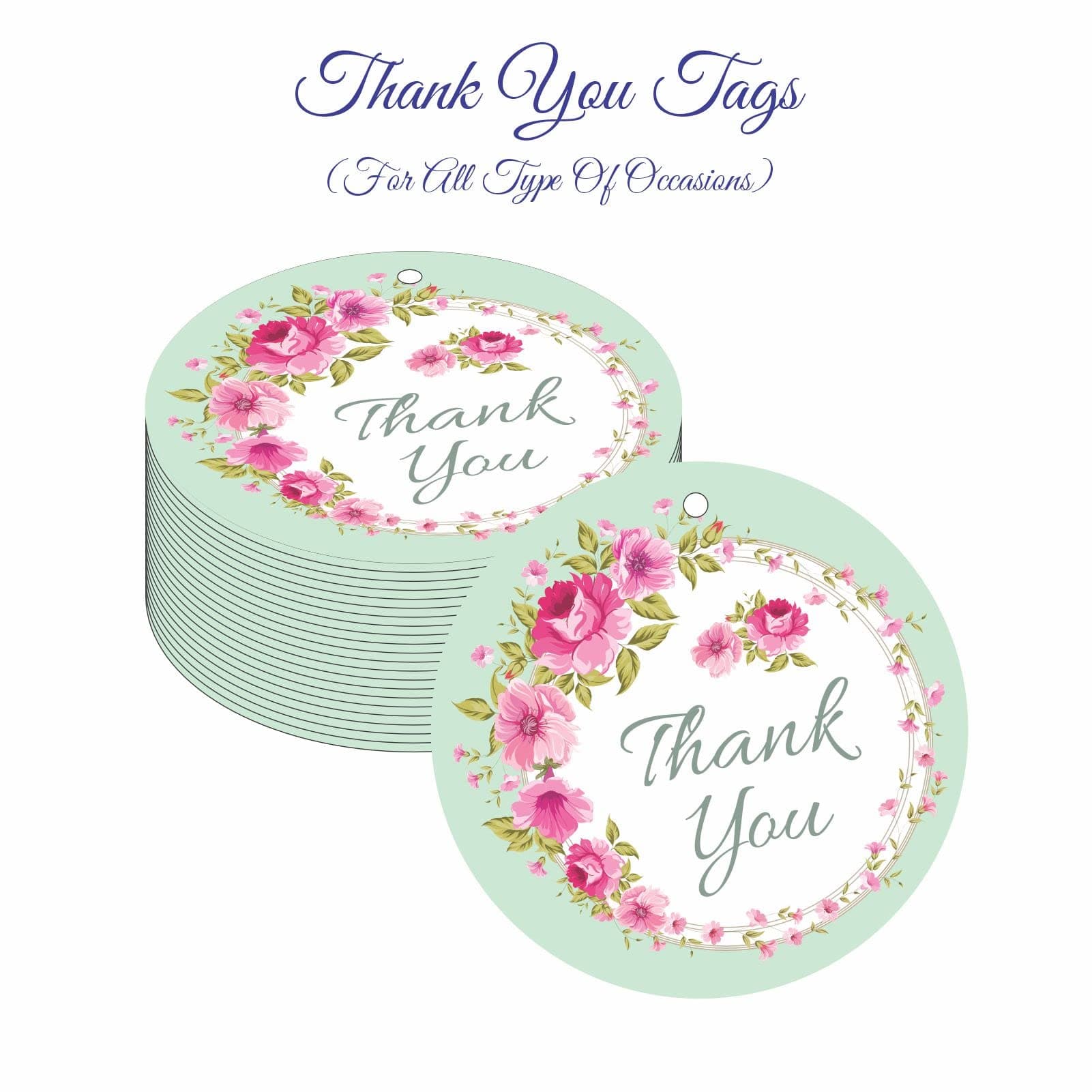 BOOKWORM Thank You Gift Tags/Cards for Return Gifts Kids Birthday Wedding Engagement Party Bridal Baby Shower (Pack of 50)