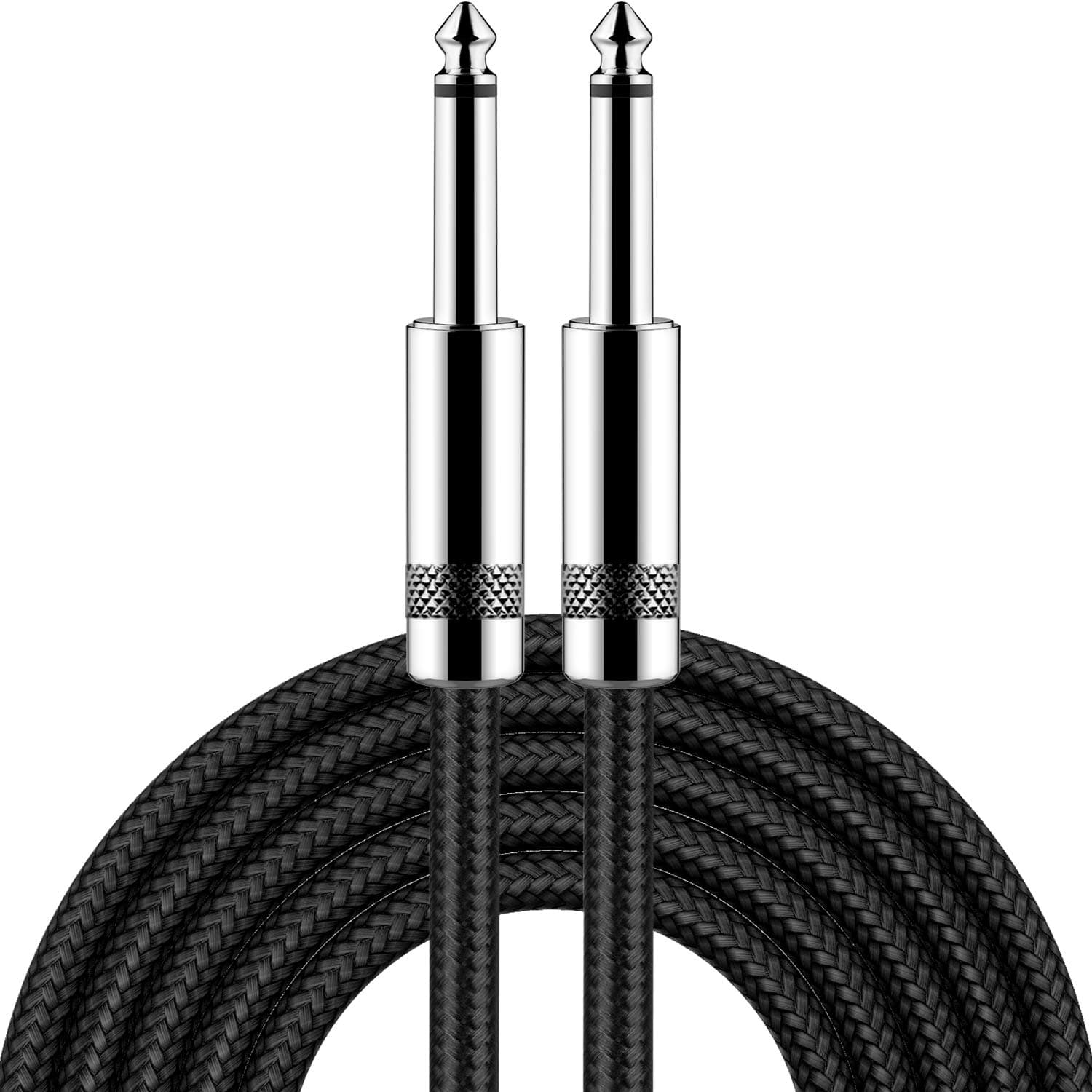 New bee Guitar Cable 10 Ft, Electric Instrument Cable Bass Amp Cord 1/4 Straight To Straight For Electric Guitar, Bass Guitar, Electric Mandolin, Pro Audio, Black