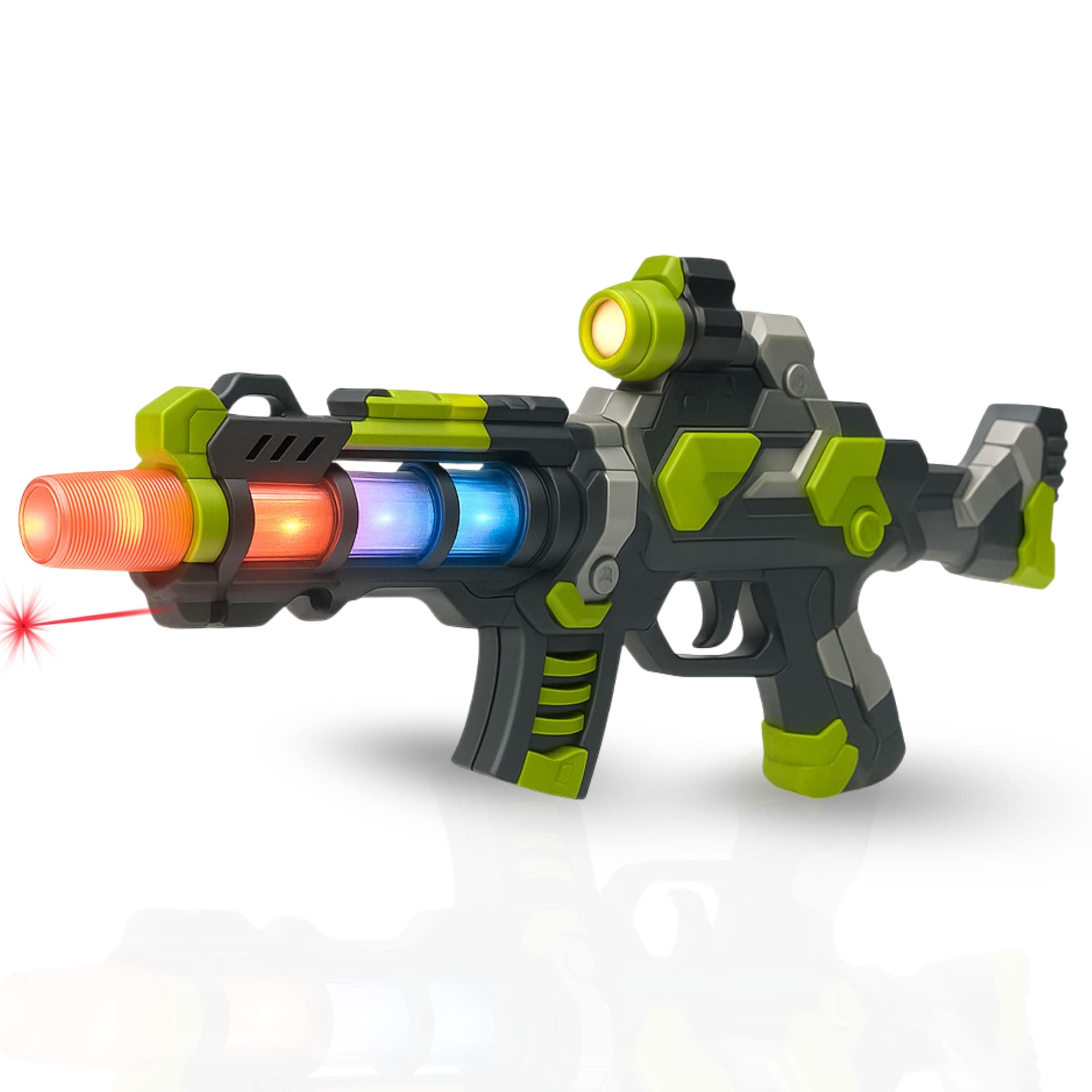 Gooyo GY-7027 Projector Toy Gun with 3D Multi Projections, Vibrant Light & Sound Effects | Toy Gun for Kids | Musical Toy Gun | Multi Color | 3xAA Battery (Not Included)