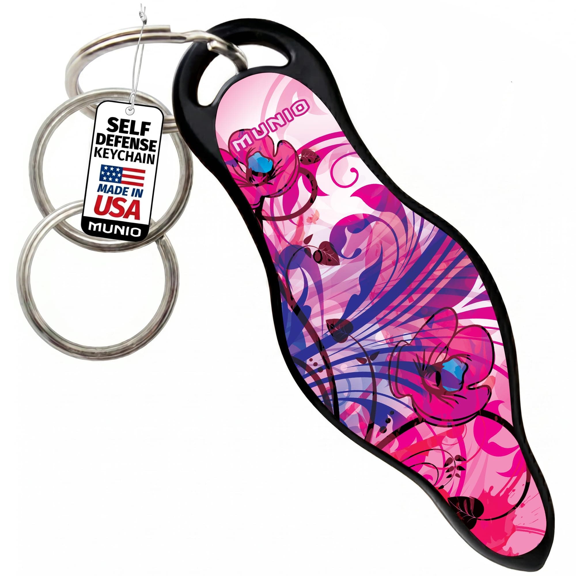 MUNIO Designer Self Defense Keychain with Ebook (Spring Breeze)