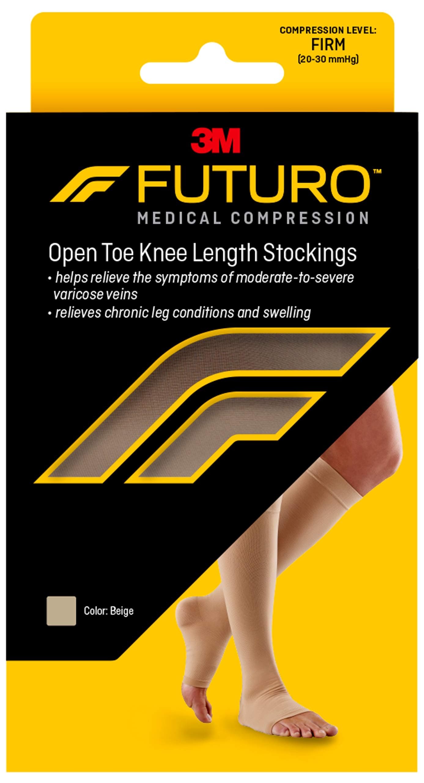 Futuro Open Toe Knee Length for Men and Women, Beige