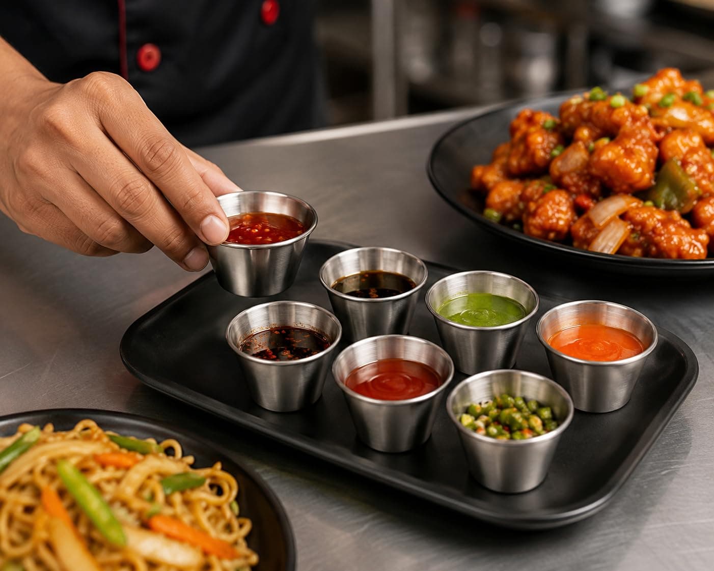 Dynore Set of 6 Sauce Cup - 75 ml Each||Multipurpose Small Cups Bowls