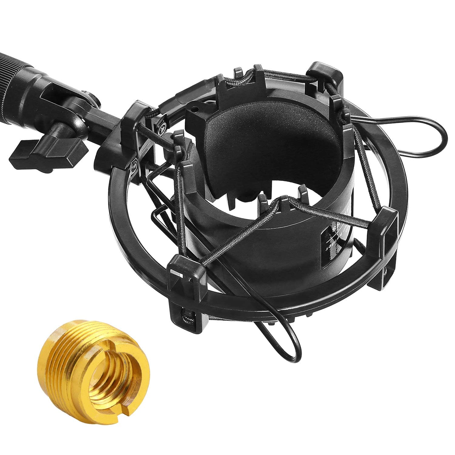 YOUSHARES Shock Mount Holder Clamp Clip for Audio Technica 2020 Microphone, AT2020 USB Mic Anti-Vibration Holder Shockmount for Reduces Vibration Noise and Improve Recording Quality