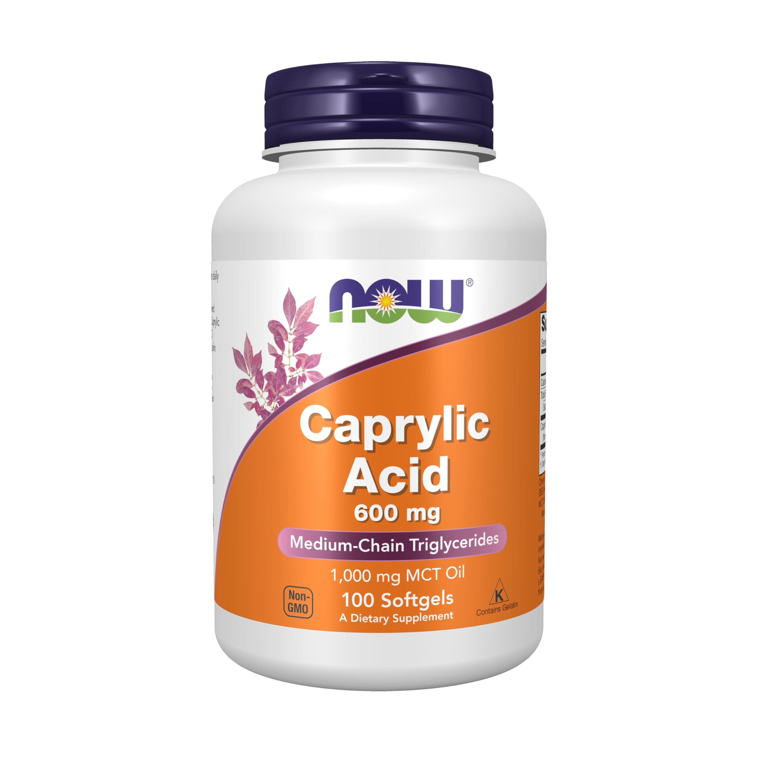 Now Foods Caprylic Acid, 600 mg, 100 Softgels