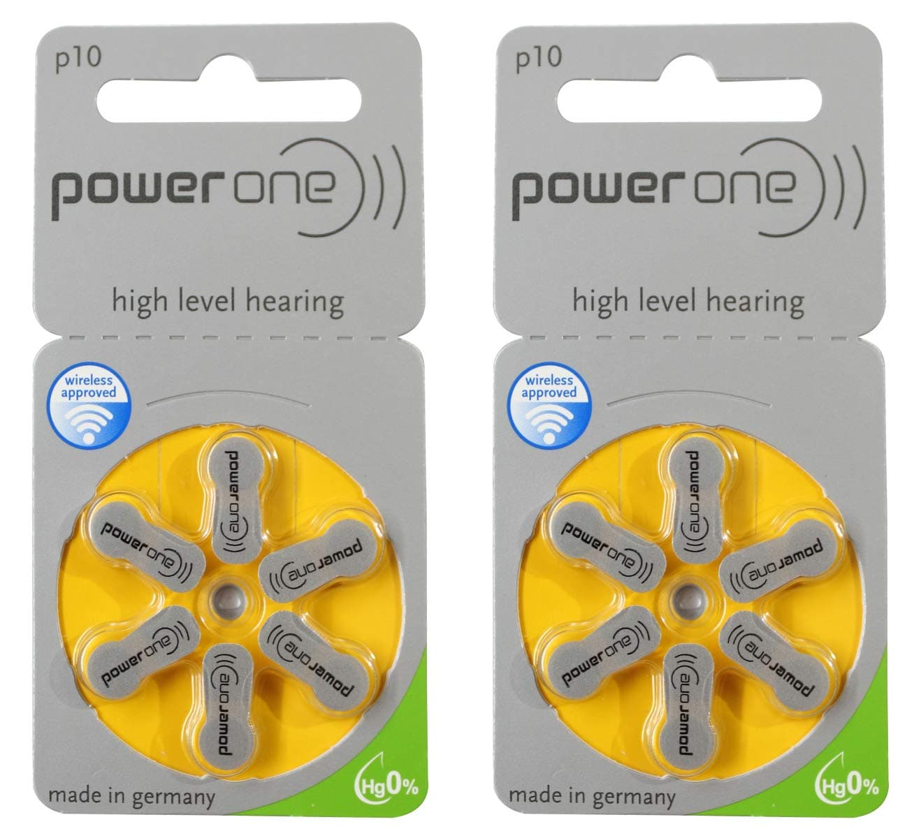 Power One P10 Hearing Aid Battery (Pack Of 2)(12 Cells)