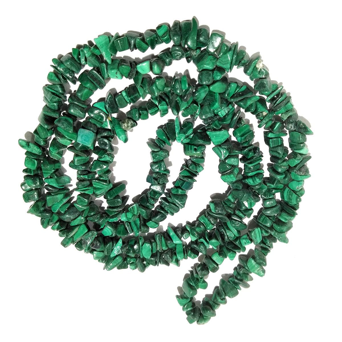 Reiki Crystal Products Malachite Mala/Necklace Natural Crystal Stone Chip Bead Mala for Reiki Healing and Crystal Healing Stone (Color : Green)