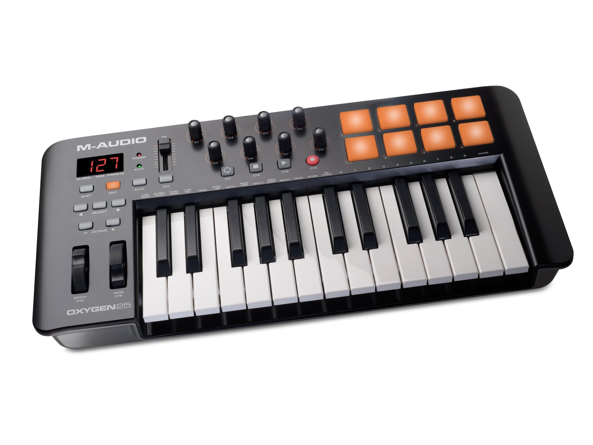 M-Audio Oxygen 25 IV |25-Key USB/MIDI Keyboard Controller with Velocity-Sensitive Keys and Trigger Pads, Plus ProTools | First, Ableton Live Lite and Premium Virtual Instruments