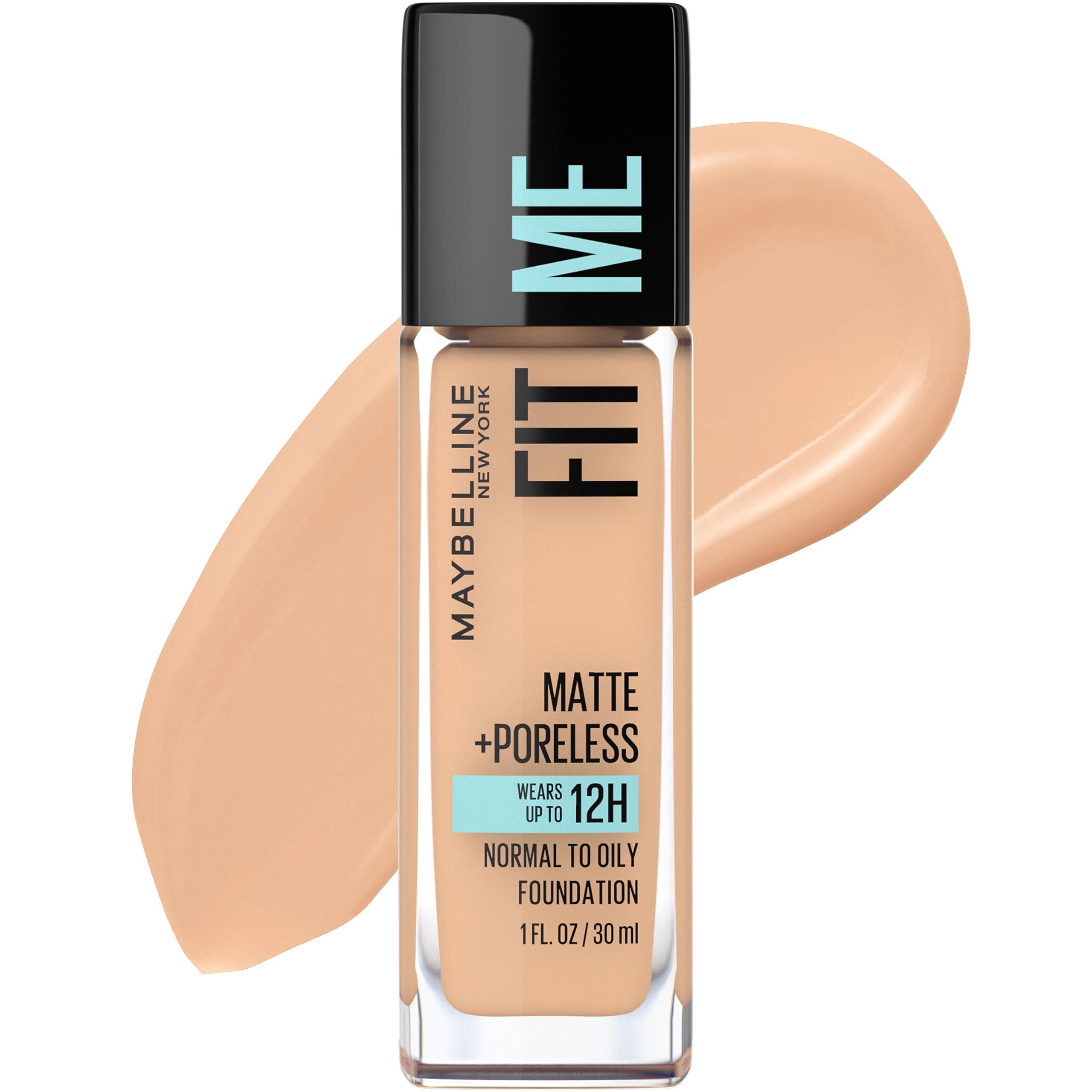 Maybelline New York Fit Me Matte Plus Poreless Oil Full Coverage Foundation For Oily Skin - True Beige, 1 Fluid Ounce, Pack Of 1
