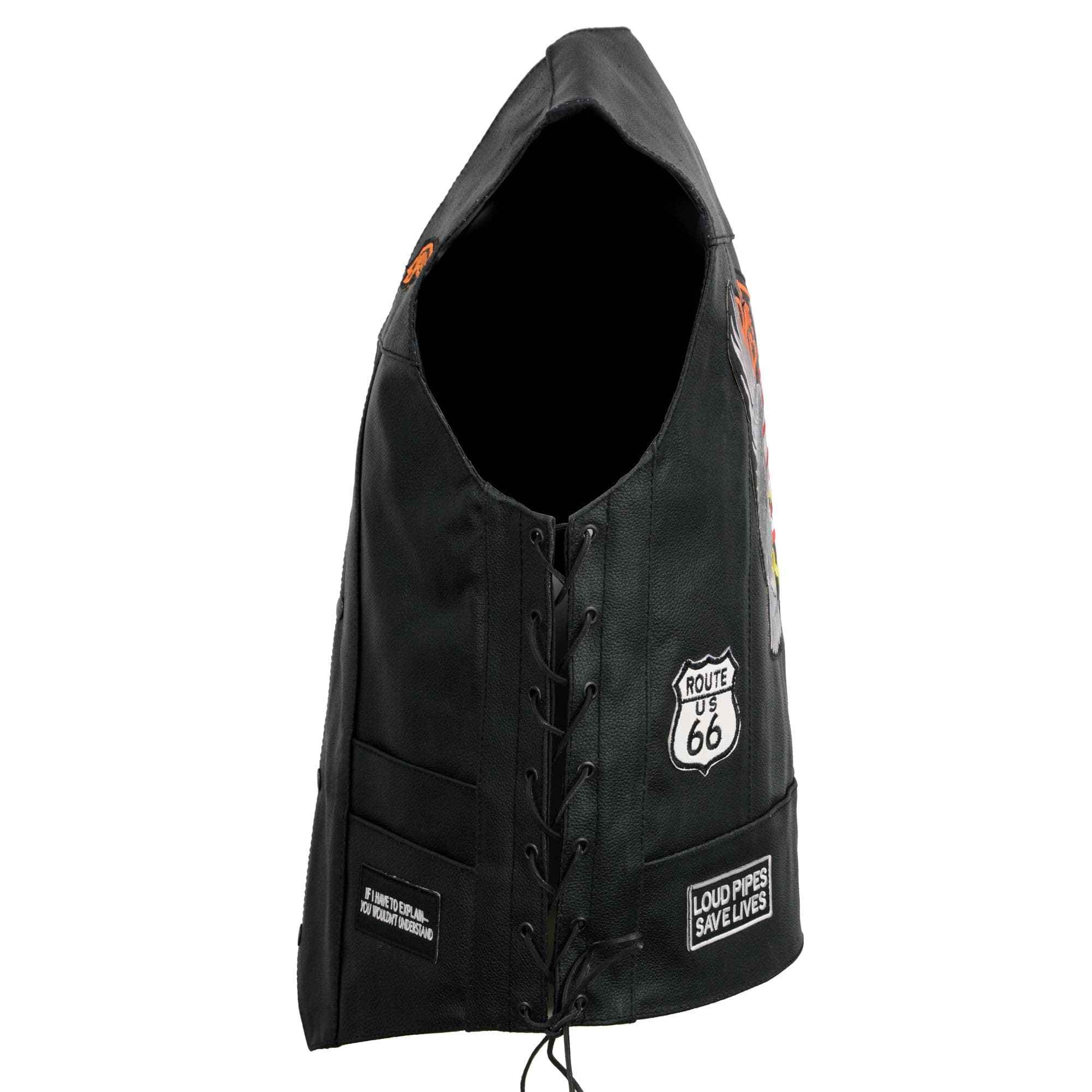 Event Leather Men's 9 Patches Vest